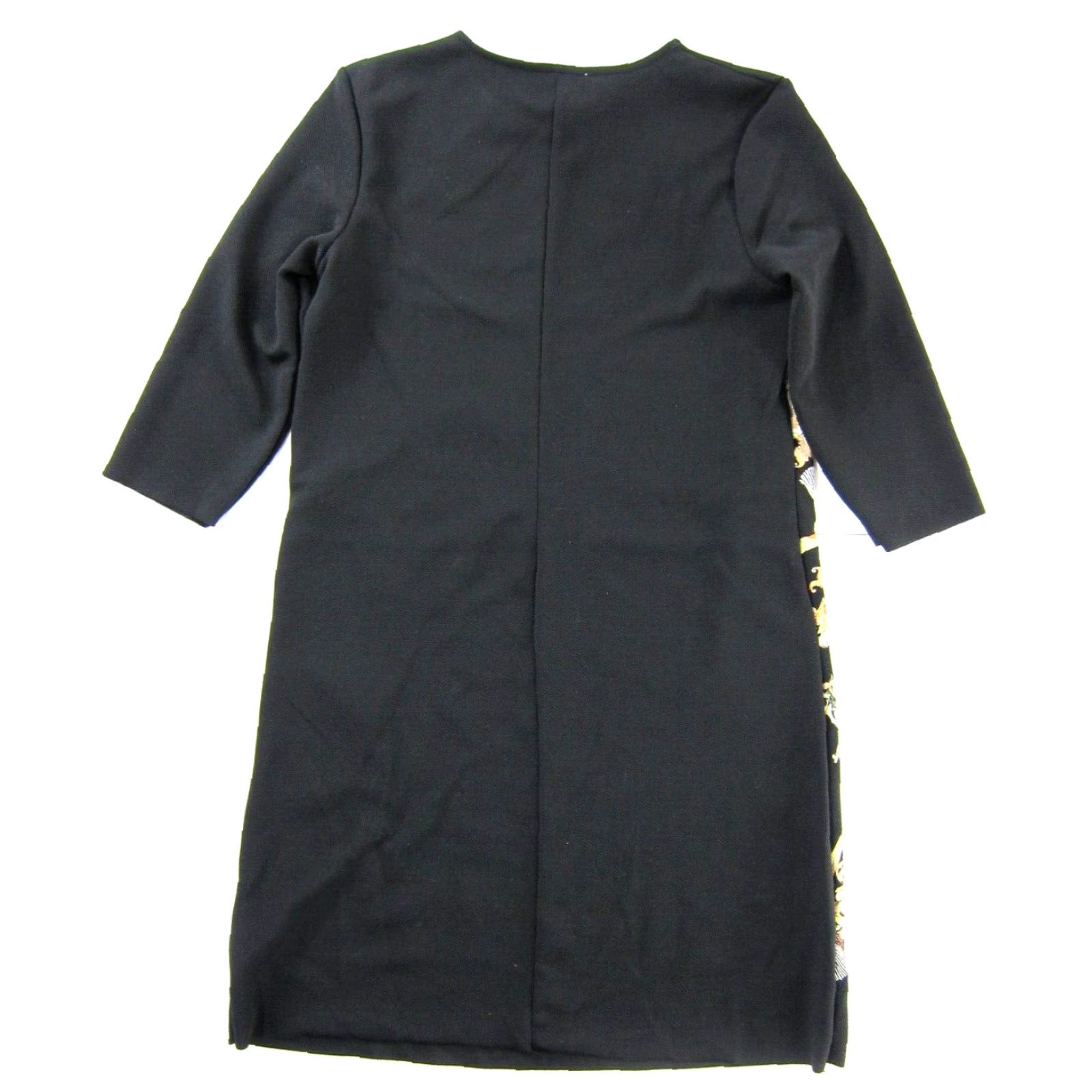 Zara VINTAGE Zara Dress 3/4 Sleeve Tunic Shift Black Paisley Stretch NWT Small Women Sh Size S / US 4 / IT 40 - 2 Thumbnail