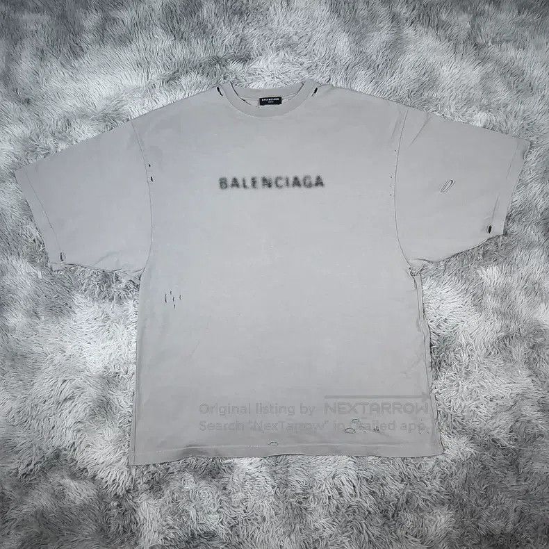 Balenciaga Blurred mosaic logo short sleeve