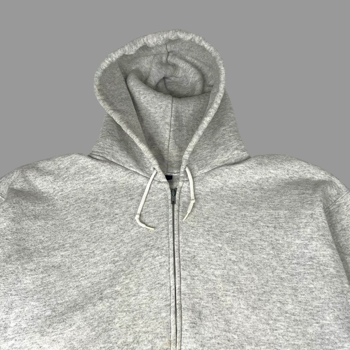 Vintage Vintage 90s blank zip up hoodie Size US XL / EU 56 / 4 - 4 Thumbnail