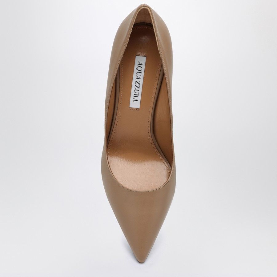 Aquazzura o1d2blof0824 Leather Décolleté in Beige Size US 11 / IT 41 - 3 Thumbnail
