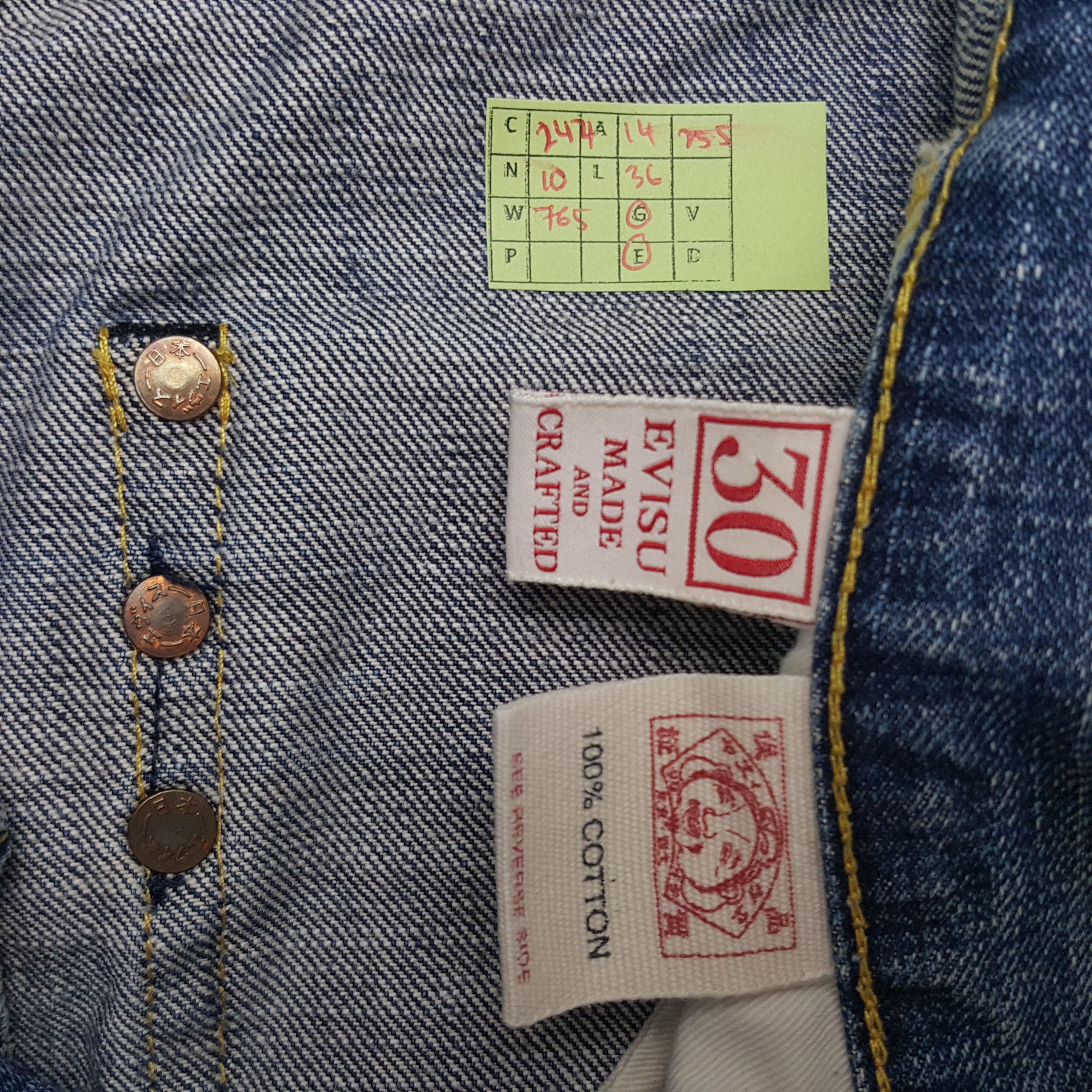 Evisu × Japanese Brand × Vintage Vintage Evisu Paris Japanese Brand Daicock Custom Denim Jean Size US 28 / EU 44 - 8 Thumbnail