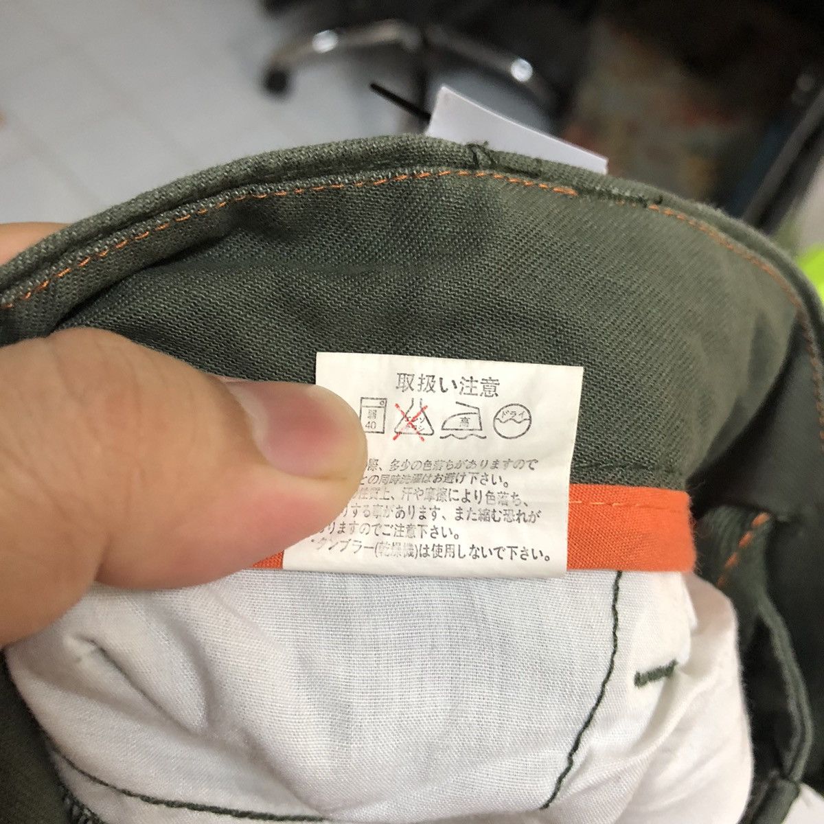 Japanese Brand Asna Dispec utility Green Cargo Multipocket Pants #A2435 Size US 33 - 22 Thumbnail