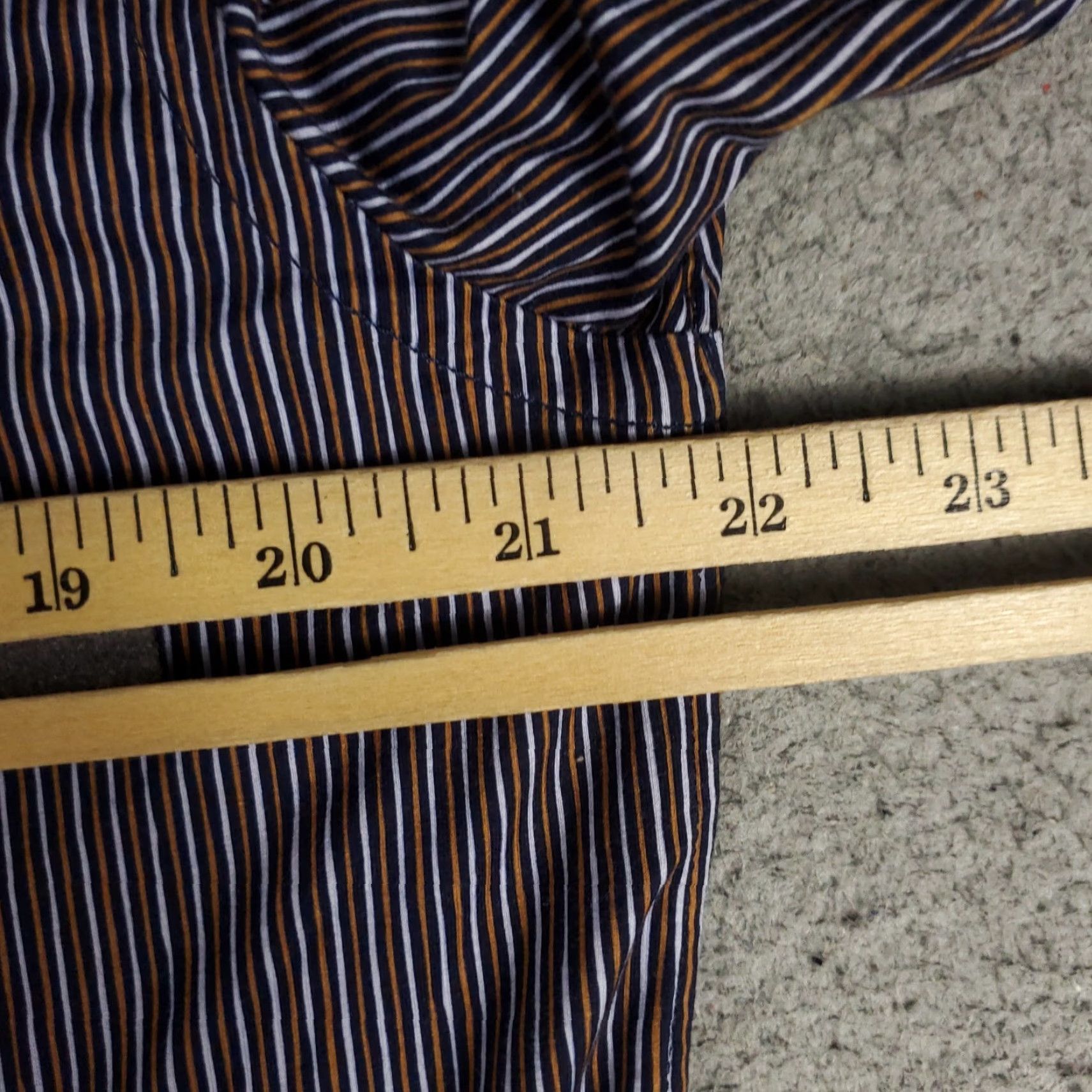 BUGATCHI Bugatchi Shirt Mens Medium Purple Striped Stretch Button Up Long Sleeve Size US M / EU 48-50 / 2 - 5 Thumbnail