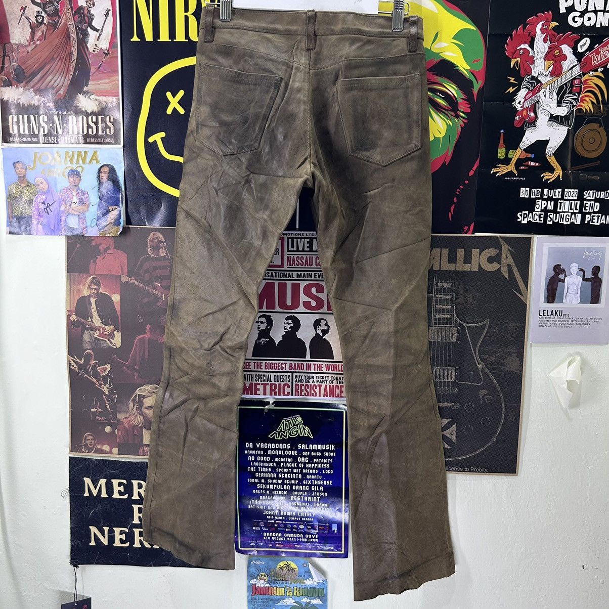 Genuine Leather Vintage Rip Van Winkle Flare Leather Pant Size US 28 / EU 44 - 10 Thumbnail