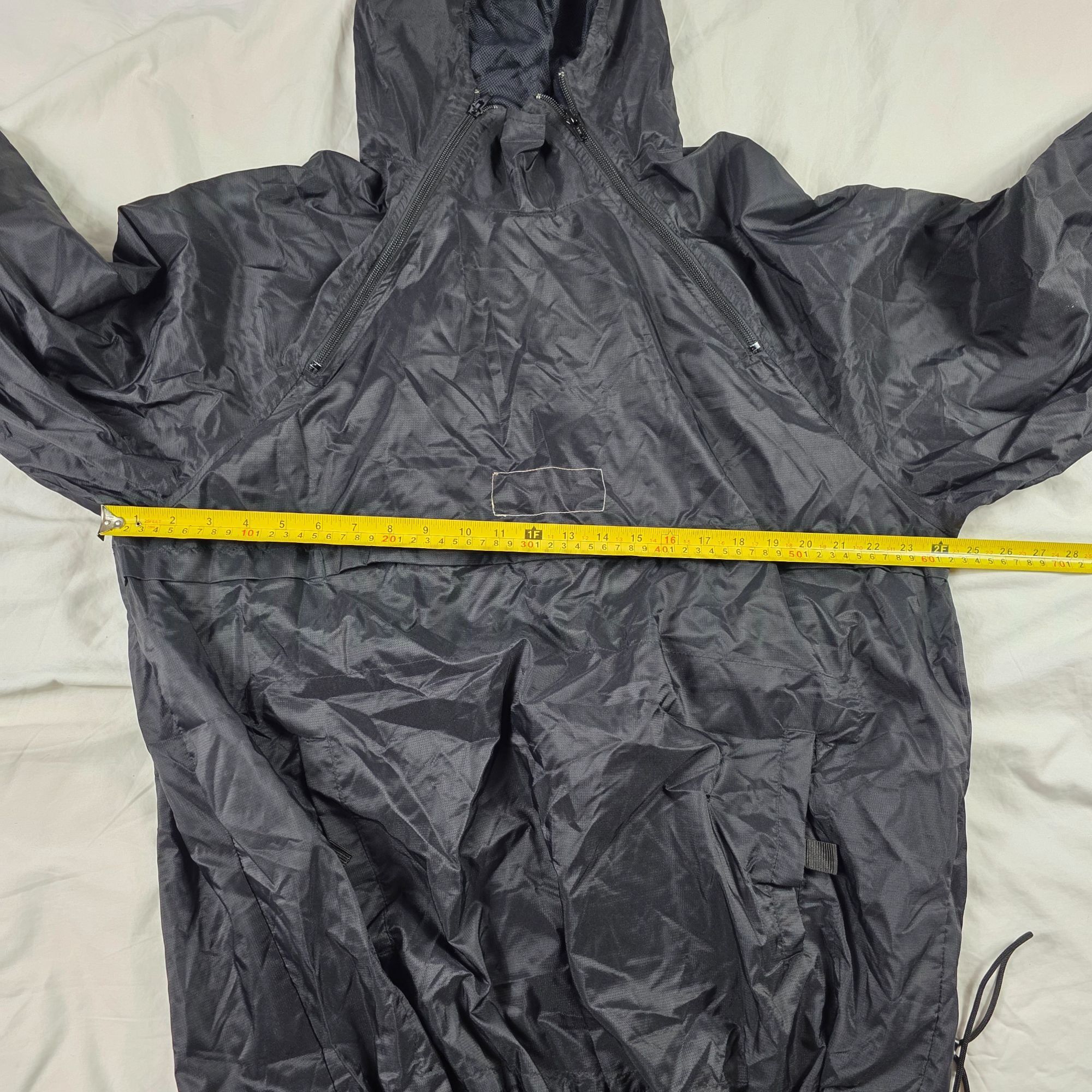 Other Rietveld Mens XL Black Hooded Windbreaker Nylon Jacket Light Size US XL / EU 56 / 4 - 10 Thumbnail