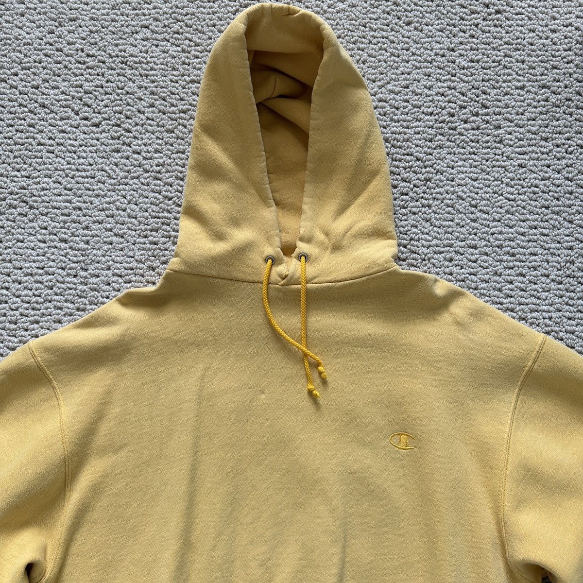 Champion Vintage Washed Yellow Champion Hoodie Size US L / EU 52-54 / 3 - 3 Thumbnail