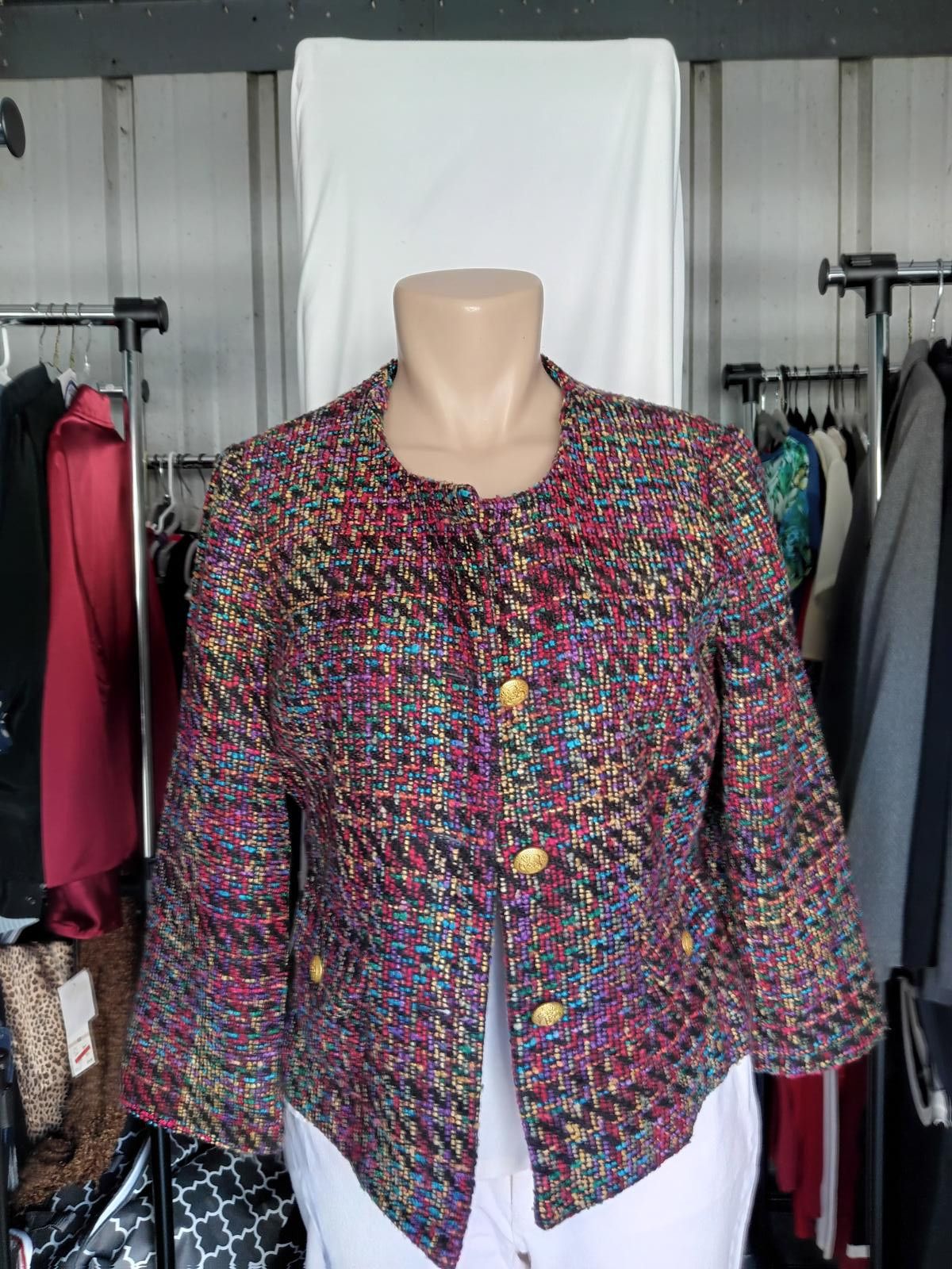 Sandro Sandro Women's Colorful Tweed Jacket Size M / US 6-8 / IT 42-44 - 1 Thumbnail