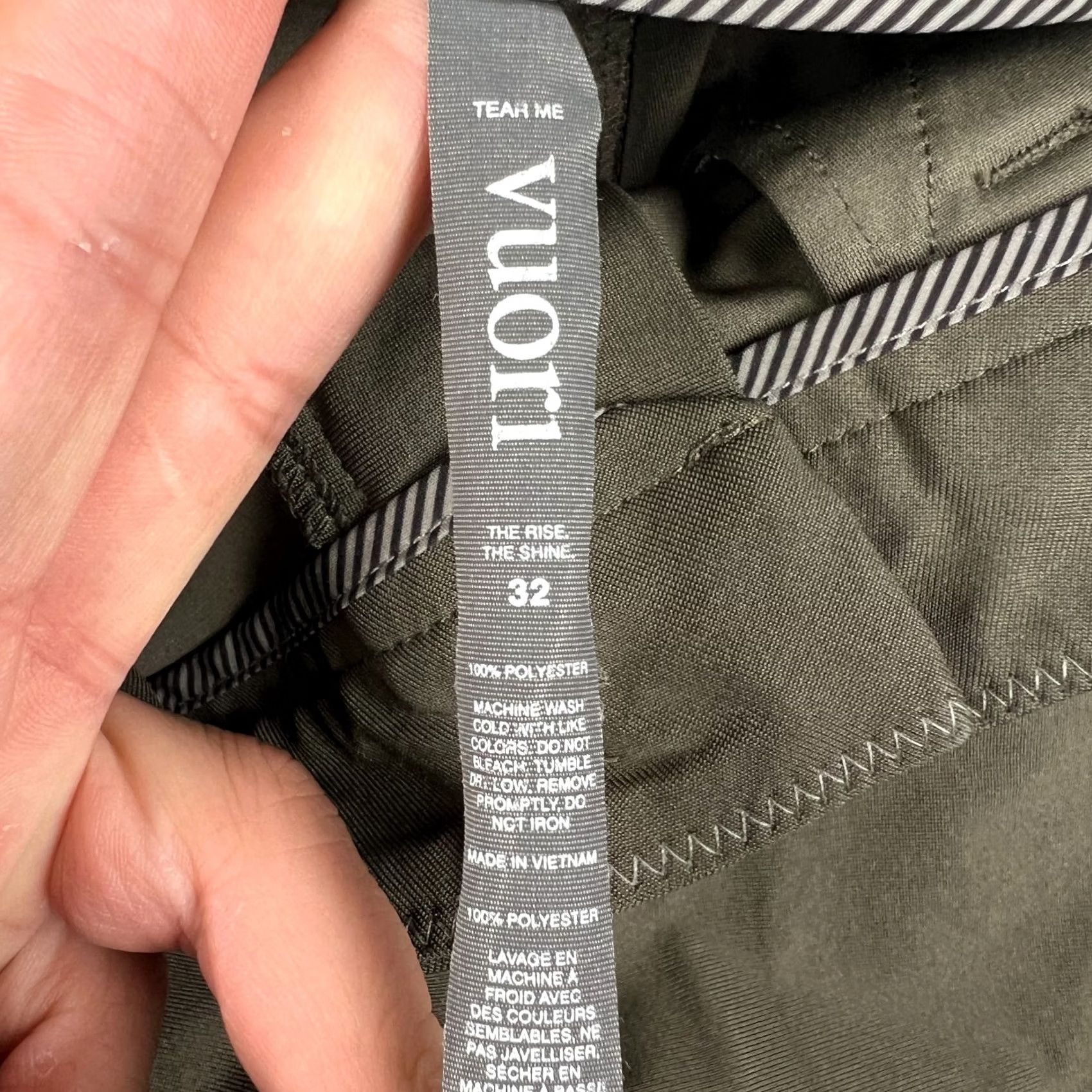 Vuori Vuori Meta Pants Mens 32x30 Green Slim Stretch Performance Tech Commuter Chino Size US 32 / EU 48 - 3 Thumbnail