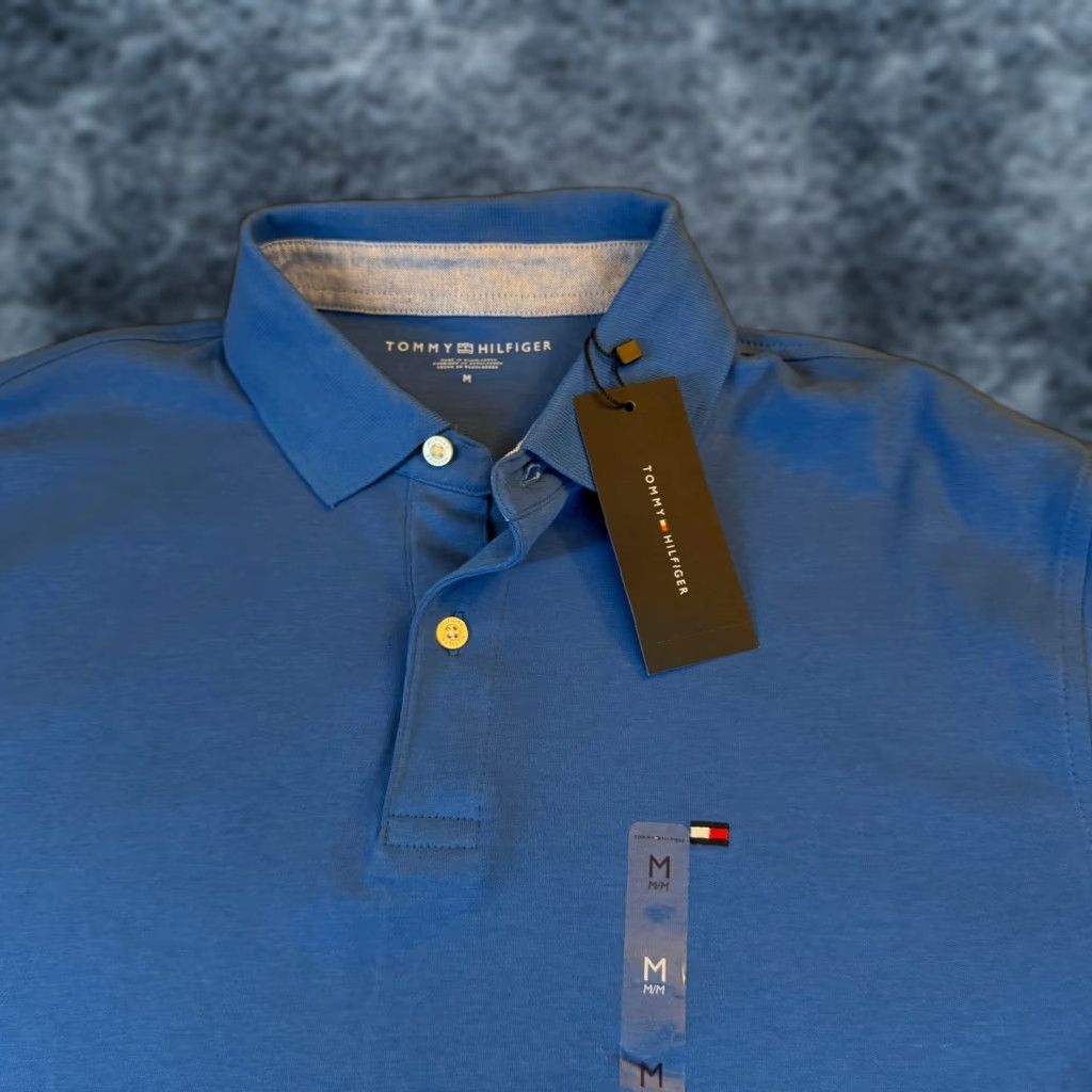 Tommy Hilfiger Tommy Hilfiger Polo Shirt Blue Short Sleeve Mens M Casual Logo Shirt Size US M / EU 48-50 / 2 - 1 Thumbnail