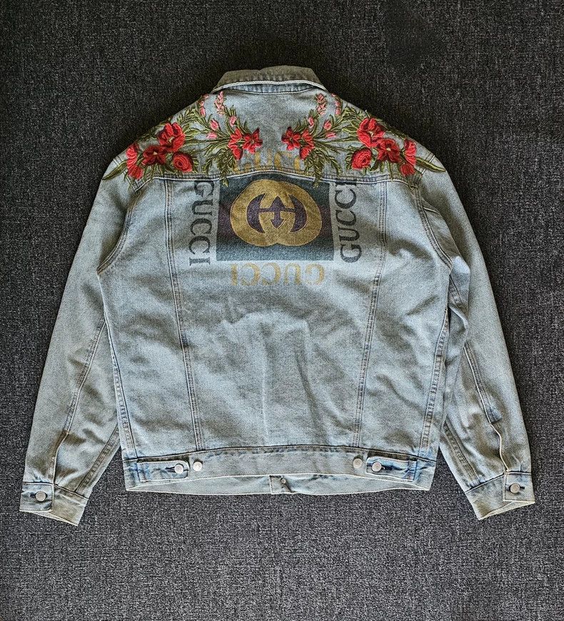 Gucci Gucci Floral embroidered denim jacket Size US M / EU 48-50 / 2 - 3 Thumbnail