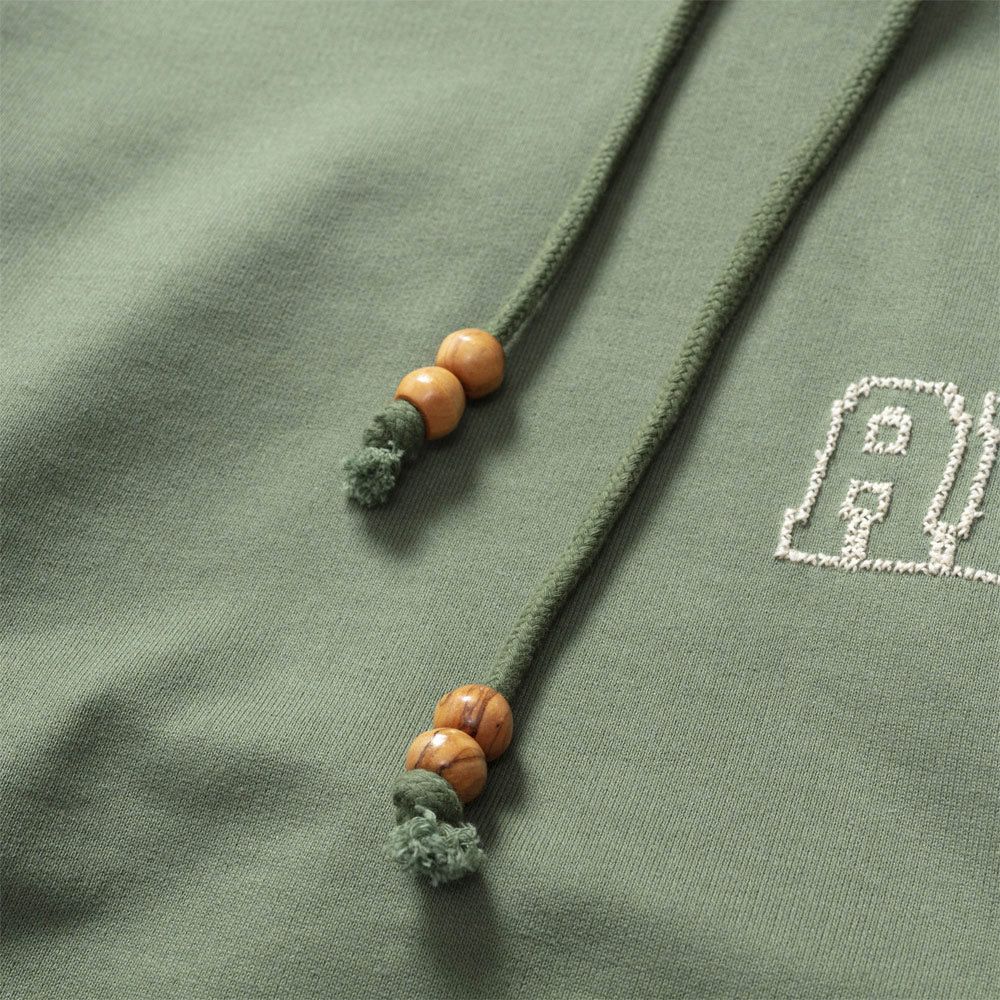 Adish o1mle1224 Kharaz Logo Hooded Sweatshirt in Olive Green Size US XL / EU 56 / 4 - 4 Thumbnail