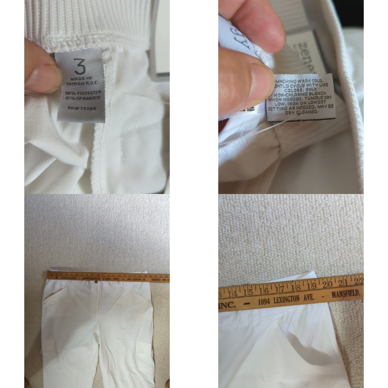 Vintage Chico's Zenergy Neema Dylan Cargo Crop Pants Size 3 Regular White Beach Womens Size 26" / US 2 / IT 38 - 8 Thumbnail