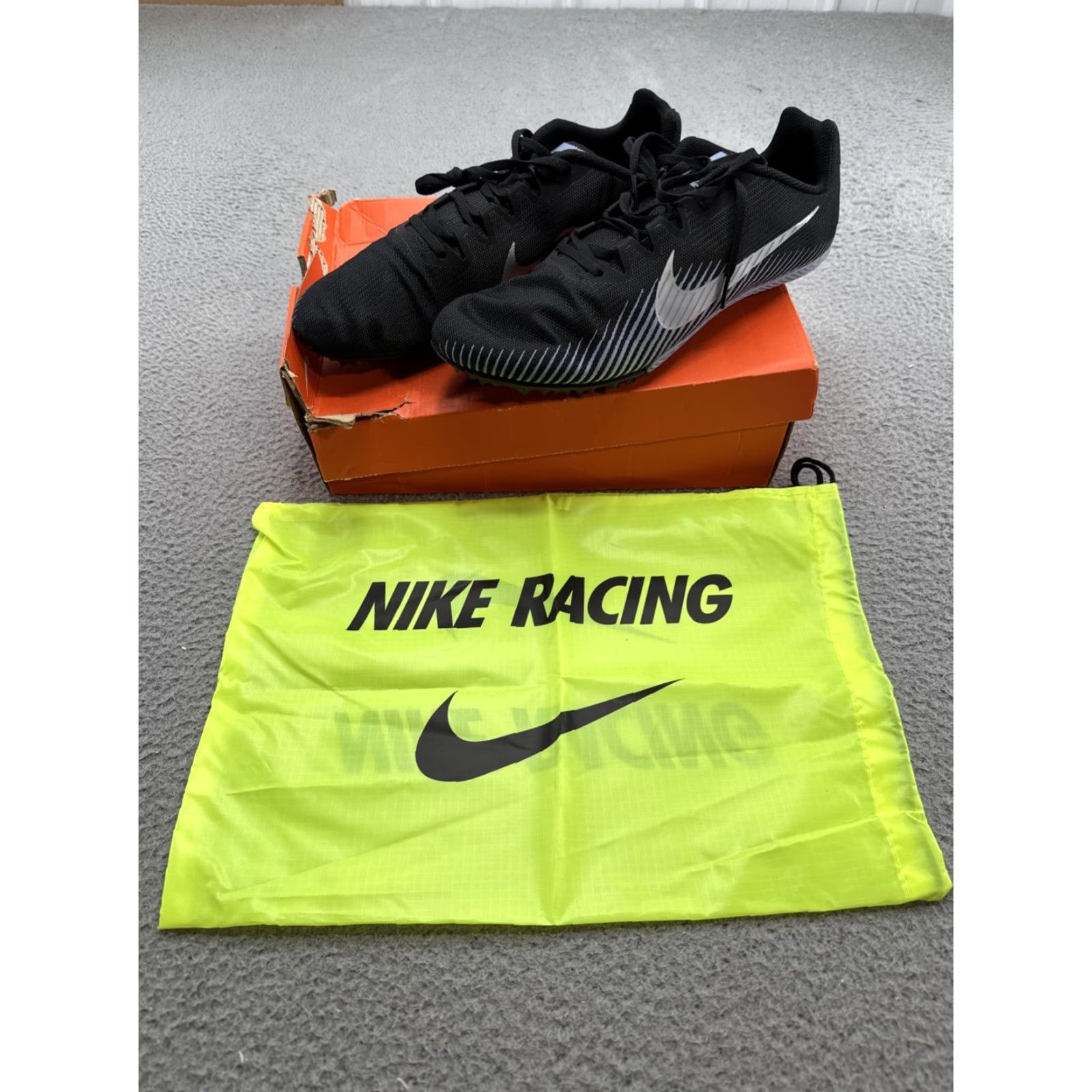 Nike NIKE Zoom Rival M9 Track Racing AH1020-004 Men Black/Silver Size 14 NEW Read Size US 14 / EU 47 - 2 Thumbnail