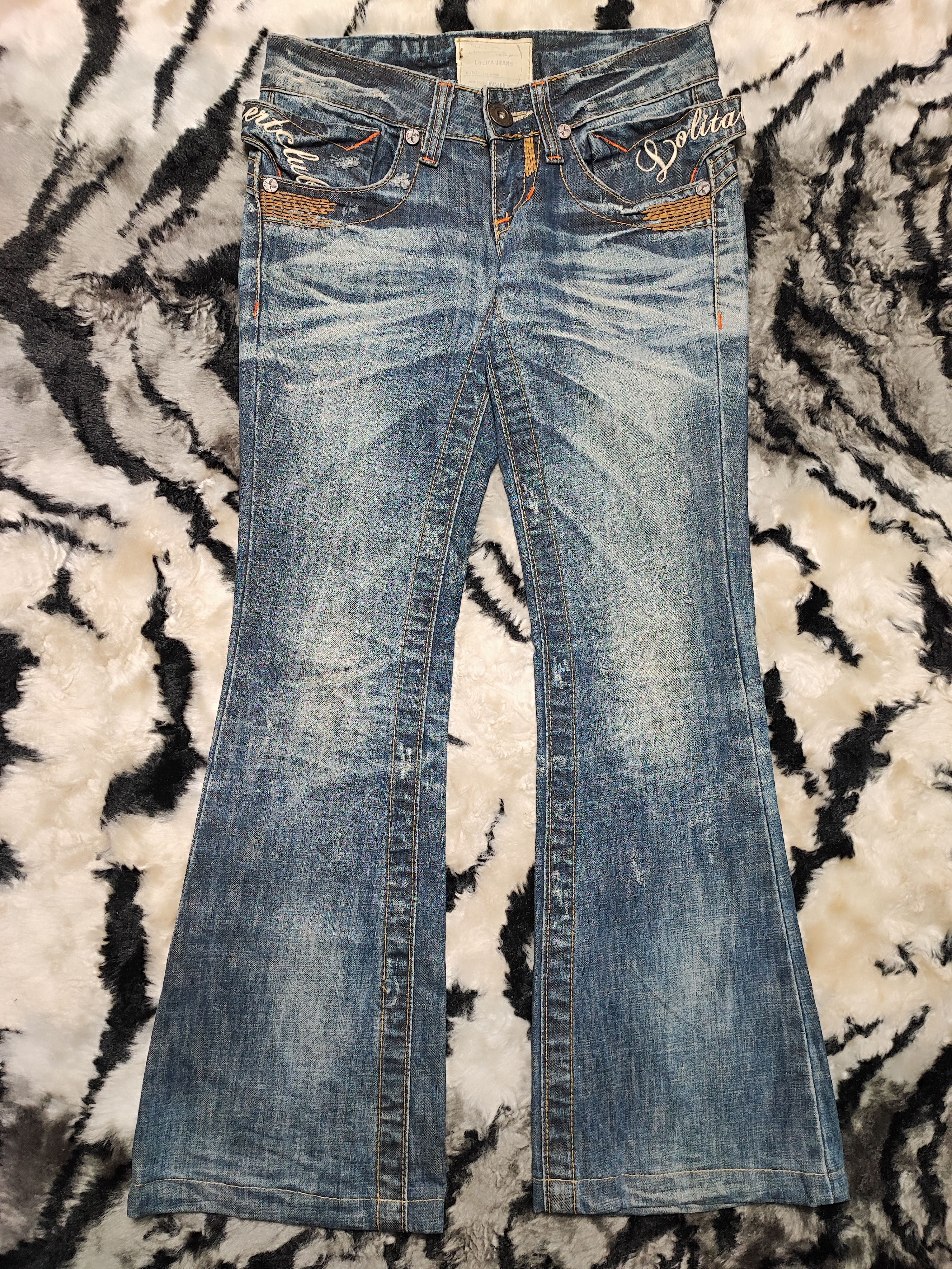 If Six Was Nine Vintage Japanese Flare Lolita Jeans Size 28" / US 6 / IT 42 - 2 Thumbnail