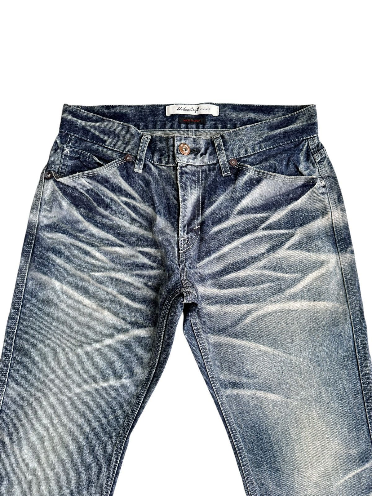 Japanese Brand ⚡️Distressed Japanese Brand Urban Craft Vintage Flare Jeans Size US 32 / EU 48 - 8 Thumbnail