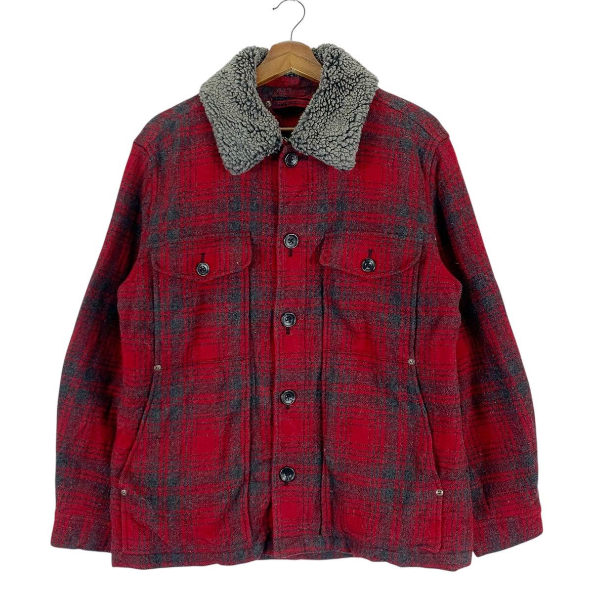 Eddie Bauer × Vintage Vintage Eddie Bauer Faux Fur Collared Jacket Size US S / EU 44-46 / 1 - 1 Thumbnail