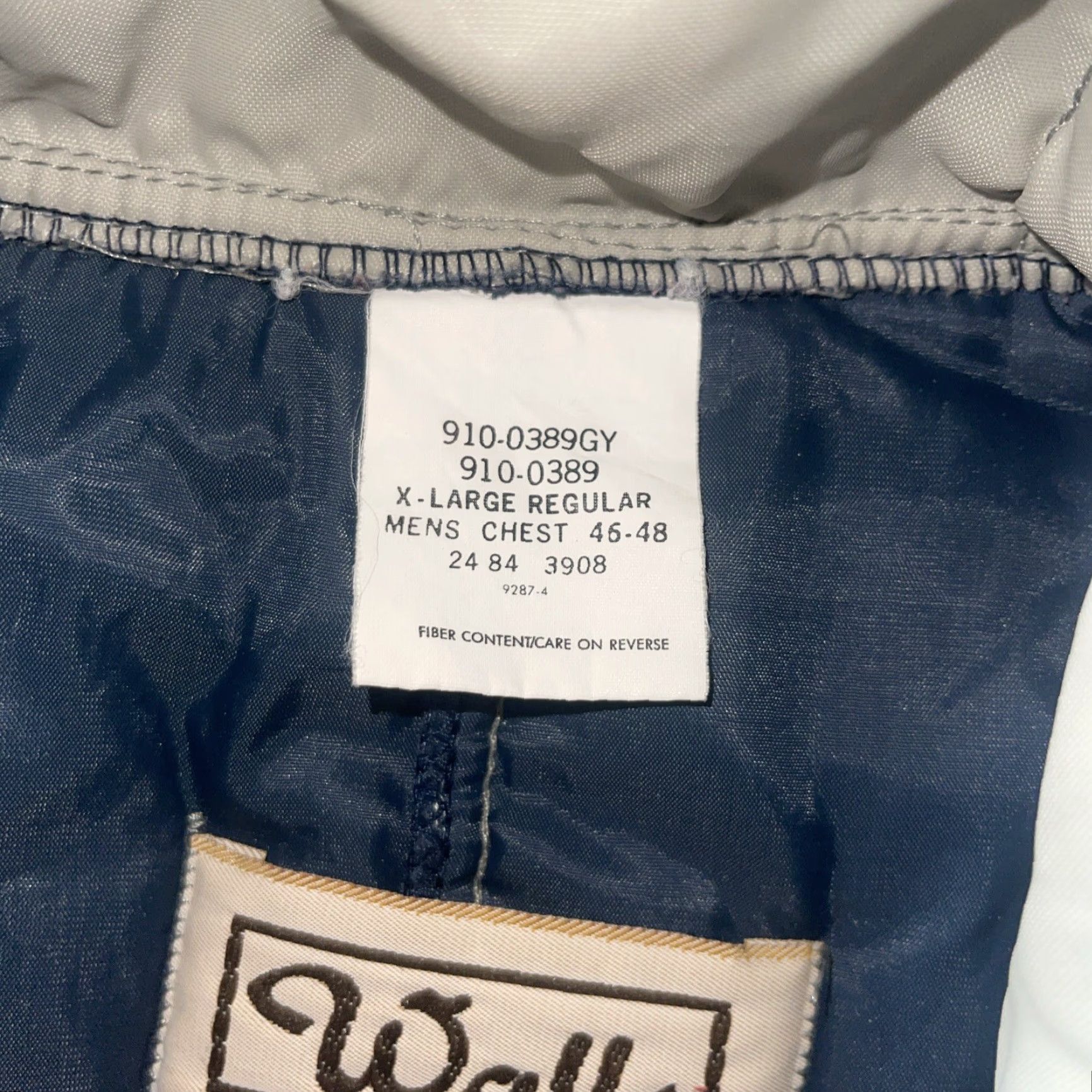 Walls VINTAGE Walls Blizzard Pruf Coveralls Men's XL Gray Striped Nylon Quilted Insulated Weathergear Zip Pockets Zip Legs USA Gru Size US 36 / EU 52 - 4 Thumbnail
