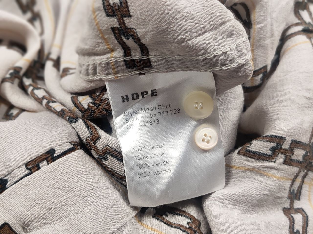 Hope Hope design Unisex Mash Button Shirt Oversized Logo chain Size US M / EU 48-50 / 2 - 12 Thumbnail