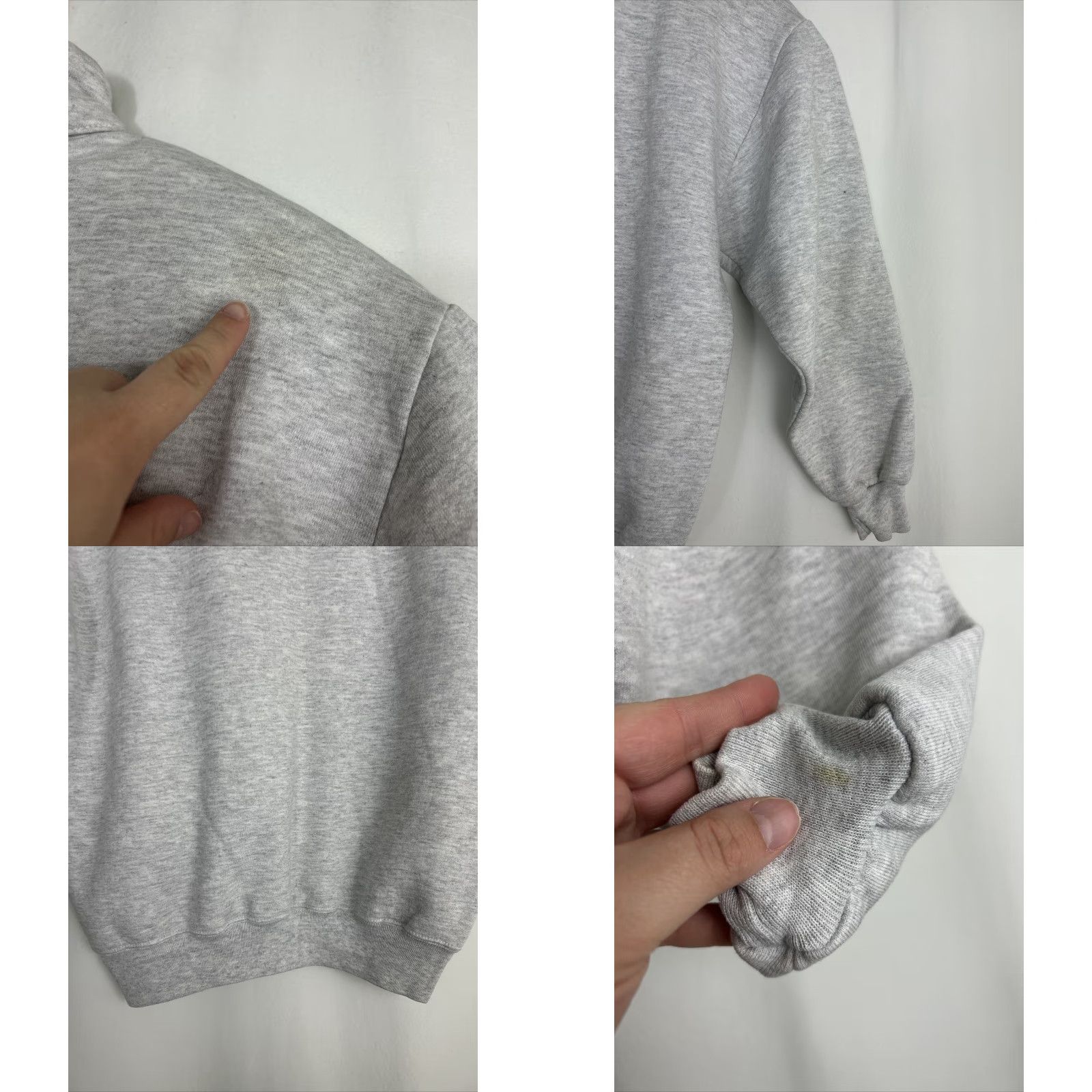 Jerzees Jerzees Womens M Gray 1/4 Zip Butterflies Pullover Sweatshirt Size M / US 6-8 / IT 42-44 - 10 Thumbnail