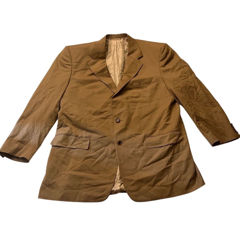 Stefano Ricci Stefano Ricci Tan 100% Wool Blazer Sport Jacket Size: 58 Size 54R - 1 Thumbnail