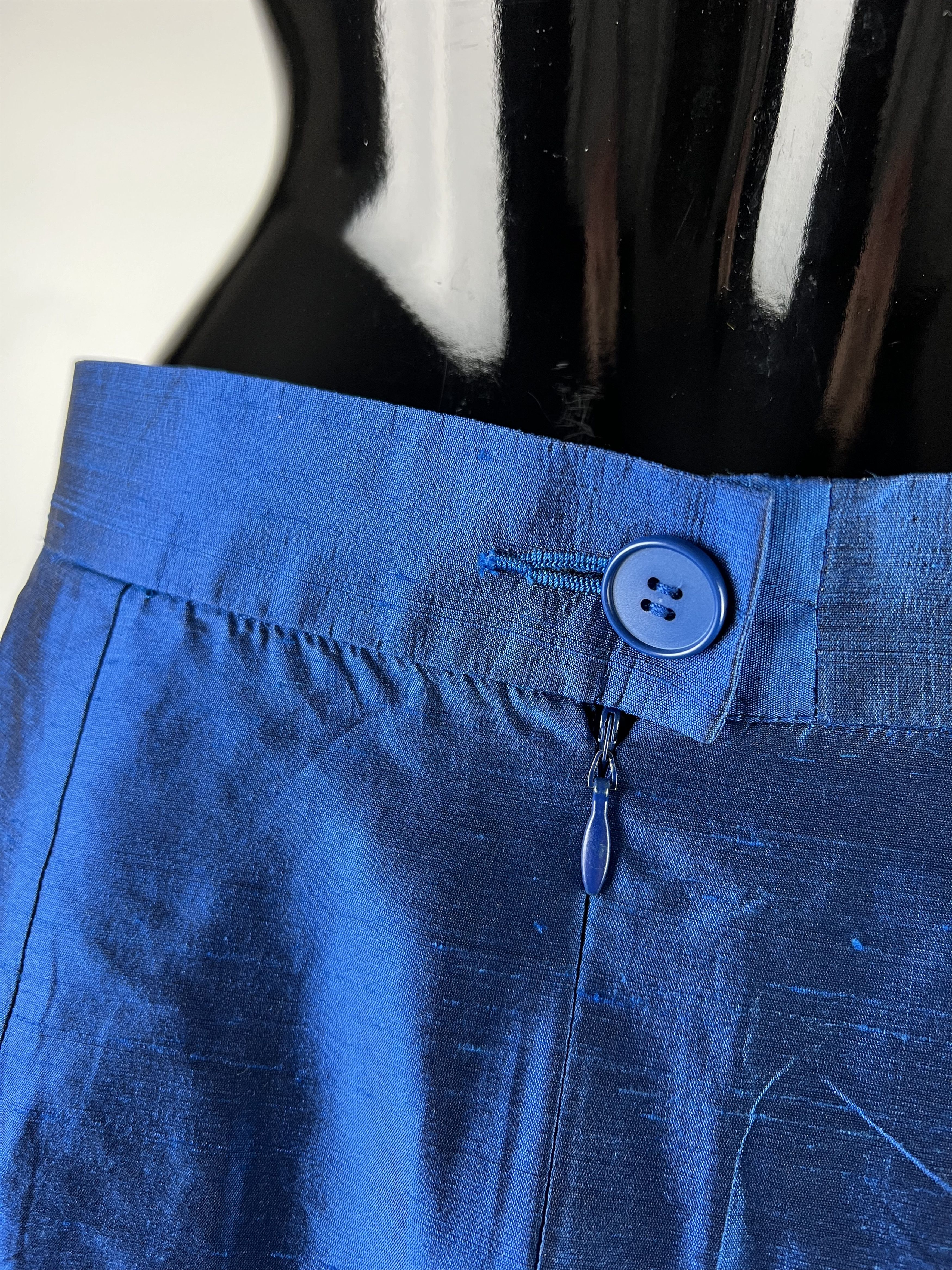 Yves Saint Laurent 90s Rare Vtg Yves Saint Laurent Variation 100% Silk Skirt Size 32" / US 10 / IT 46 - 6 Thumbnail