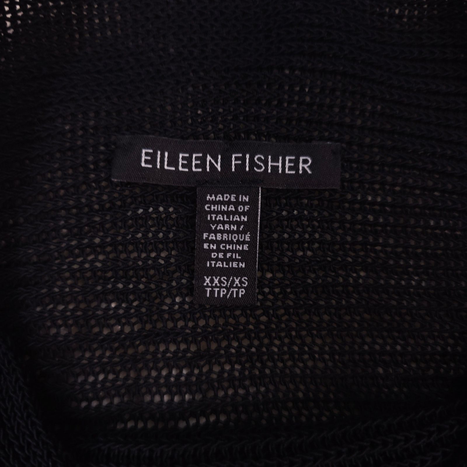 Eileen Fisher Eileen Fisher Organic Cotton Boxy Mock Neck Top Black Sz XXS Size XXS / US 00 / IT 34 - 6 Thumbnail