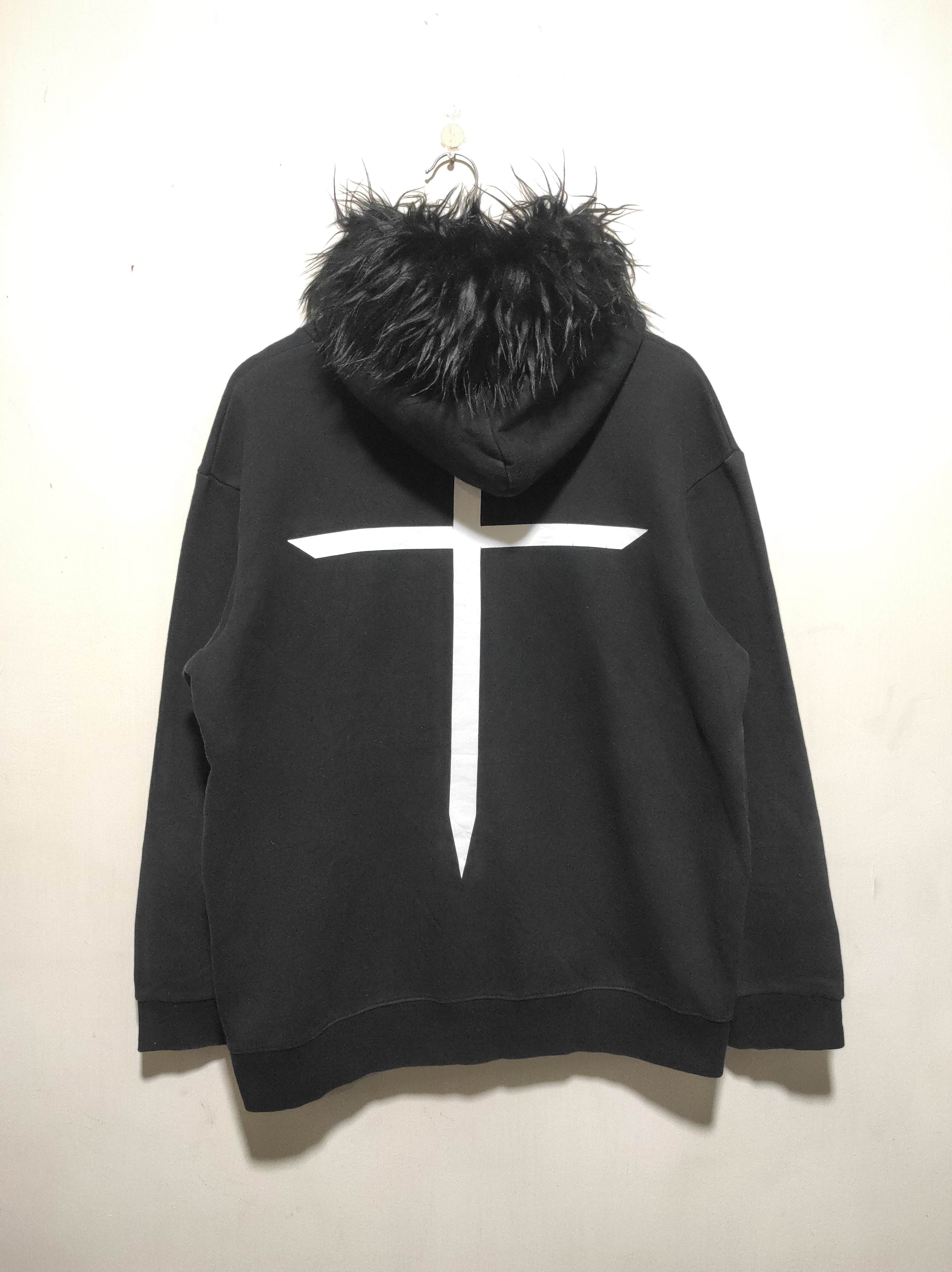 14th Addiction Black Cross Fur Hoodie LGB IfSixWasNine style Size US M / EU 48-50 / 2 - 8 Thumbnail