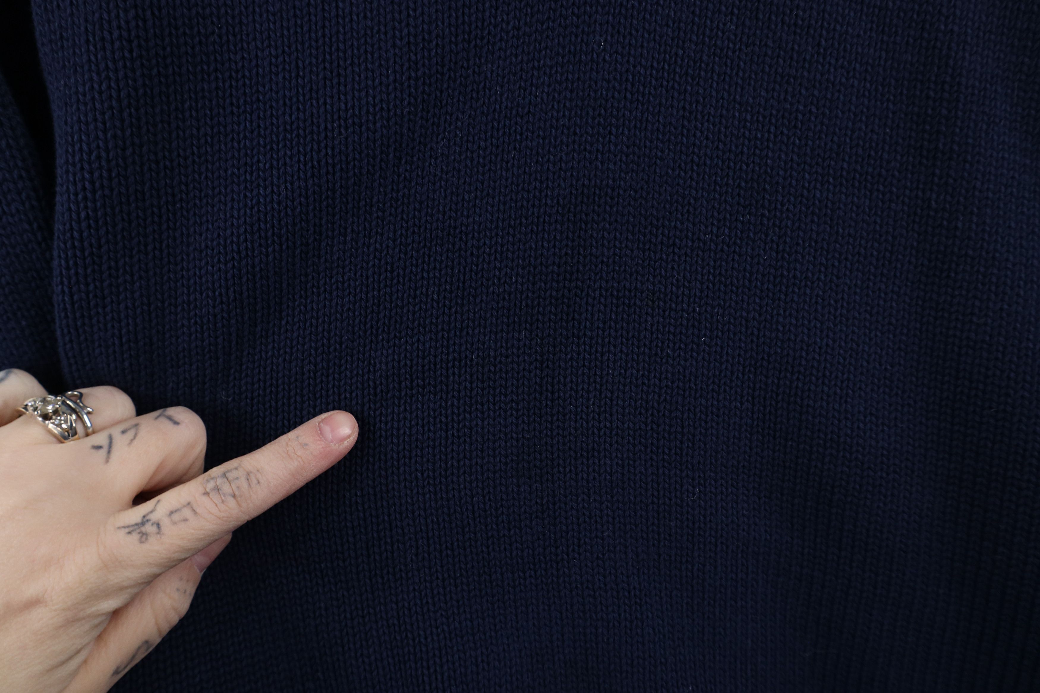 Lands' End × Vintage Vintage 90s Lands End Blank Cotton Knit V-Neck Sweater USA Size L / US 10 / IT 46 - 5 Thumbnail