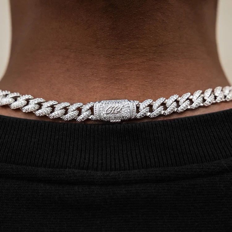 Other GLD Diamond Cuban Chain in White Gold - 8.5mm Size ONE SIZE - 12 Thumbnail