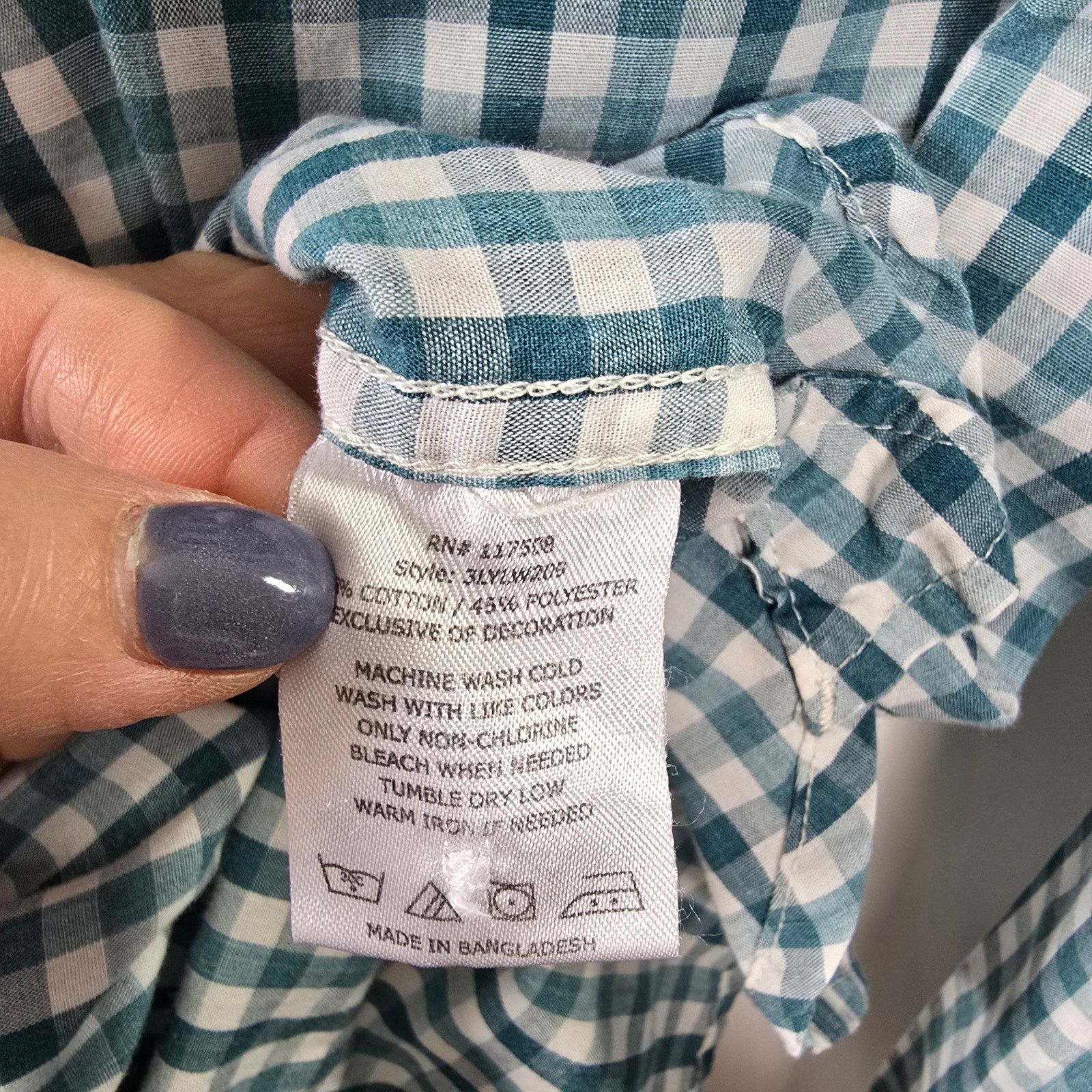 Levi's Levi's Pearl Snap Modern Western Teal White Plaid Shirt M Size US M / EU 48-50 / 2 - 5 Thumbnail