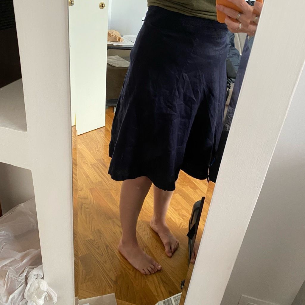 Other More & More NWT Navy Blue A-Line Skirt, Italian, Sz 12 Size 34" / US 12 / IT 48 - 9 Thumbnail