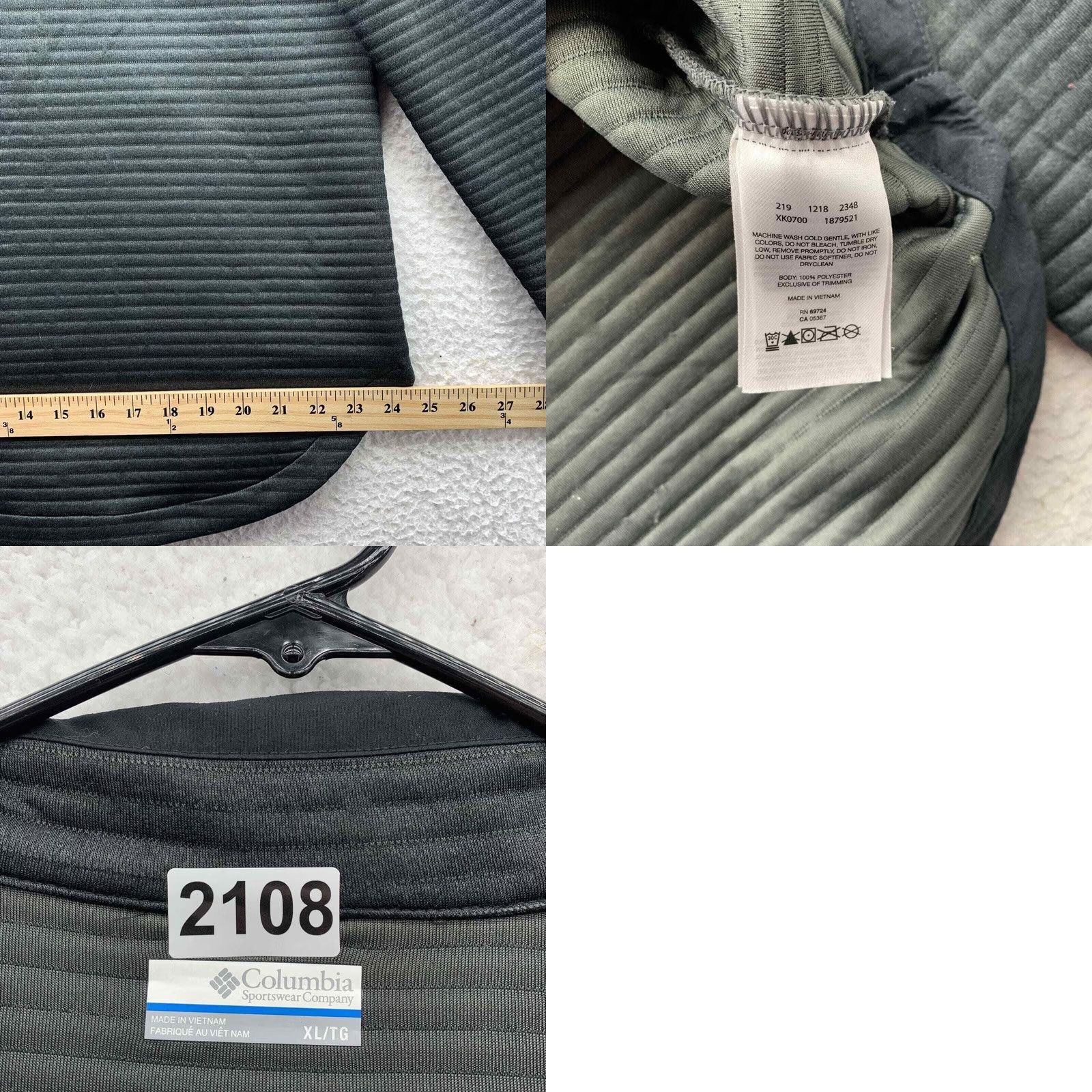 X-LARGE Columbia Jacket Womens XL Gray Packable Ribbed Thin Outdoors Hiking Size XL / US 12-14 / IT 48-50 - 8 Thumbnail