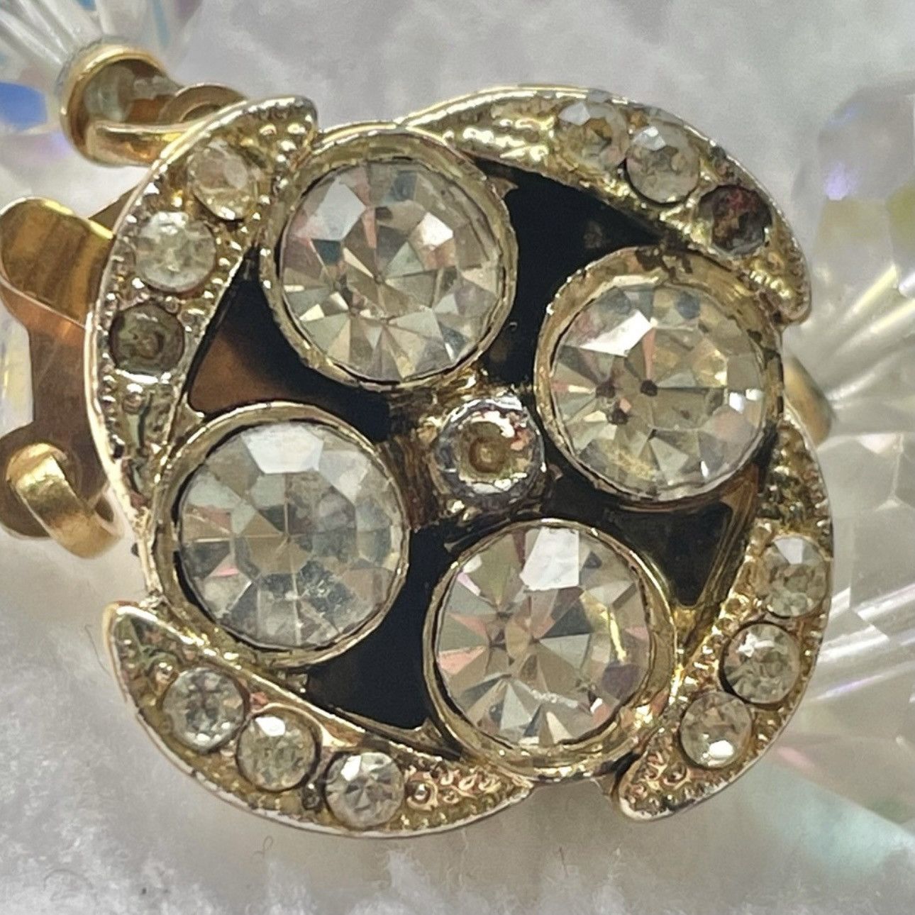 Vintage Vintage doubled Aurora Borealis Crystal bead bracelet Size ONE SIZE - 4 Thumbnail