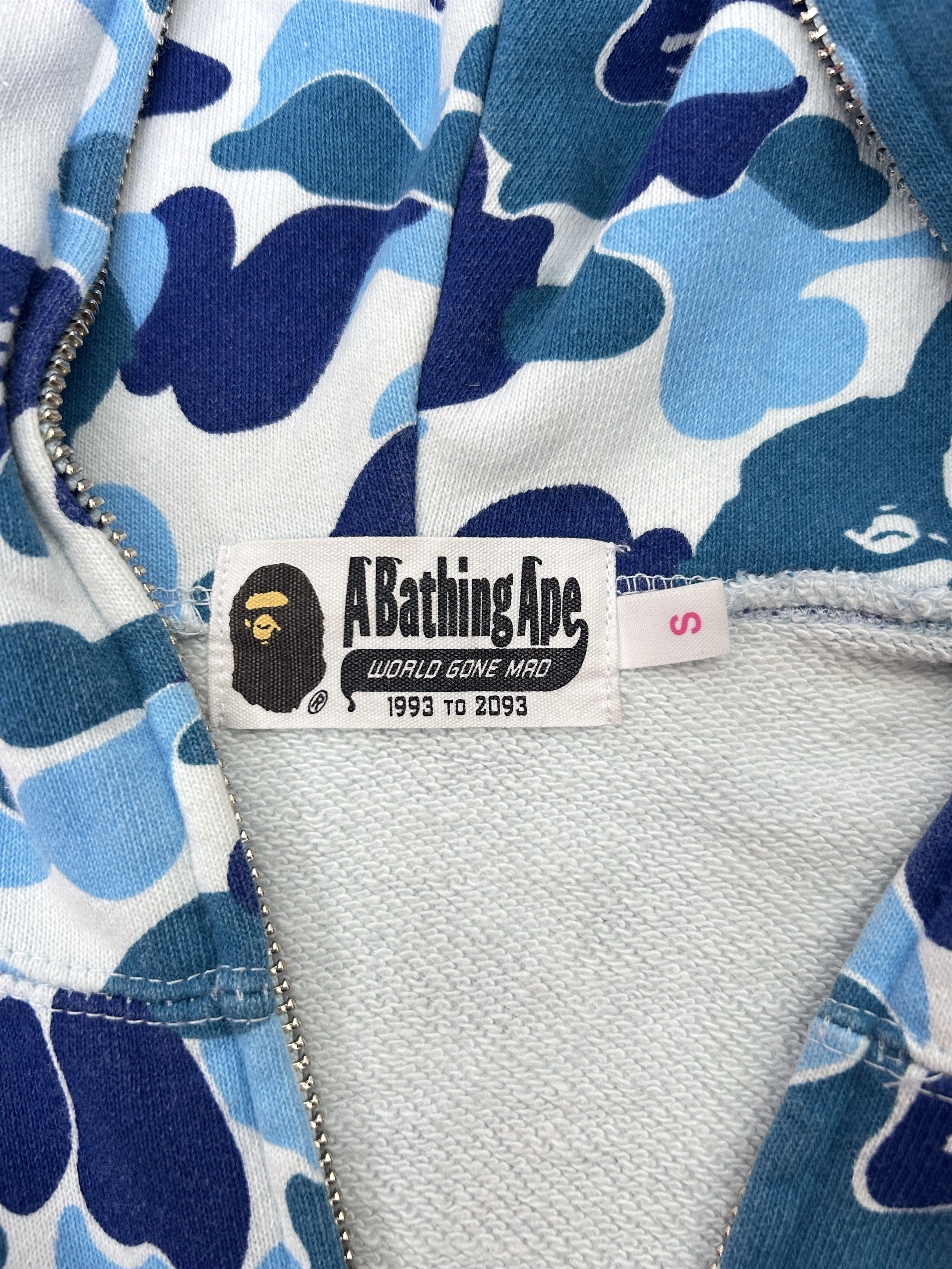 Bape BAPE LOGO ABC Camo Blue Full Zip Hoodie [Size S] Size S / US 4 / IT 40 - 9 Thumbnail