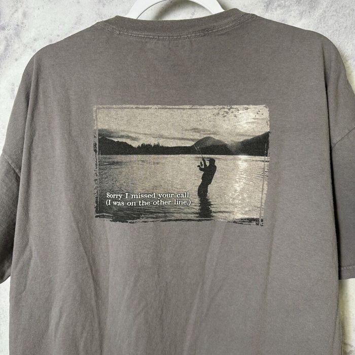 Vintage Vintage Fishing T Shirt Mens 2XL The Mountain Short Sleeve C