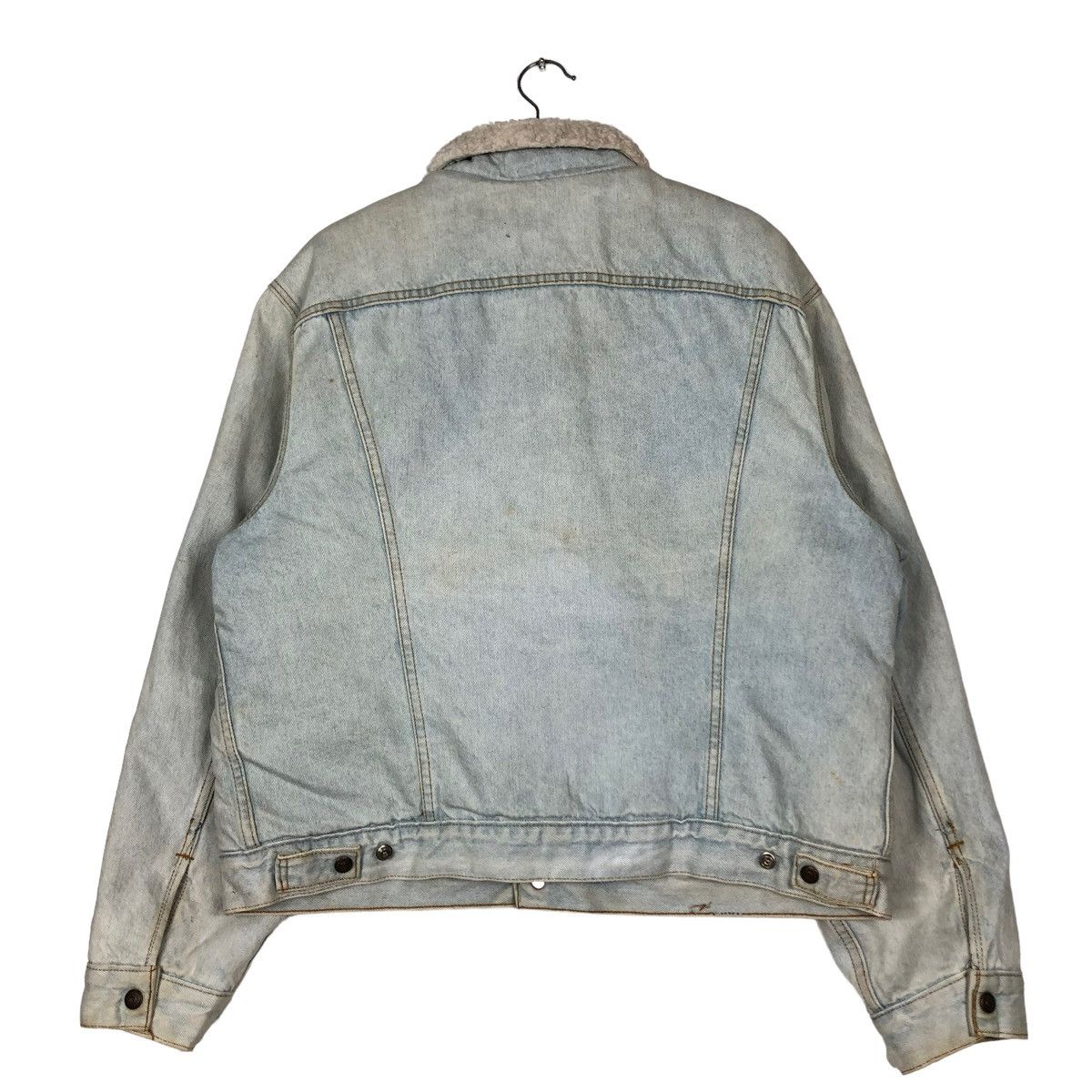 Levi's 🔥VINTAGE DENIM BIKER JACKET LEVI’S USA SHEARLING MINK FUR Size US M / EU 48-50 / 2 - 8 Thumbnail