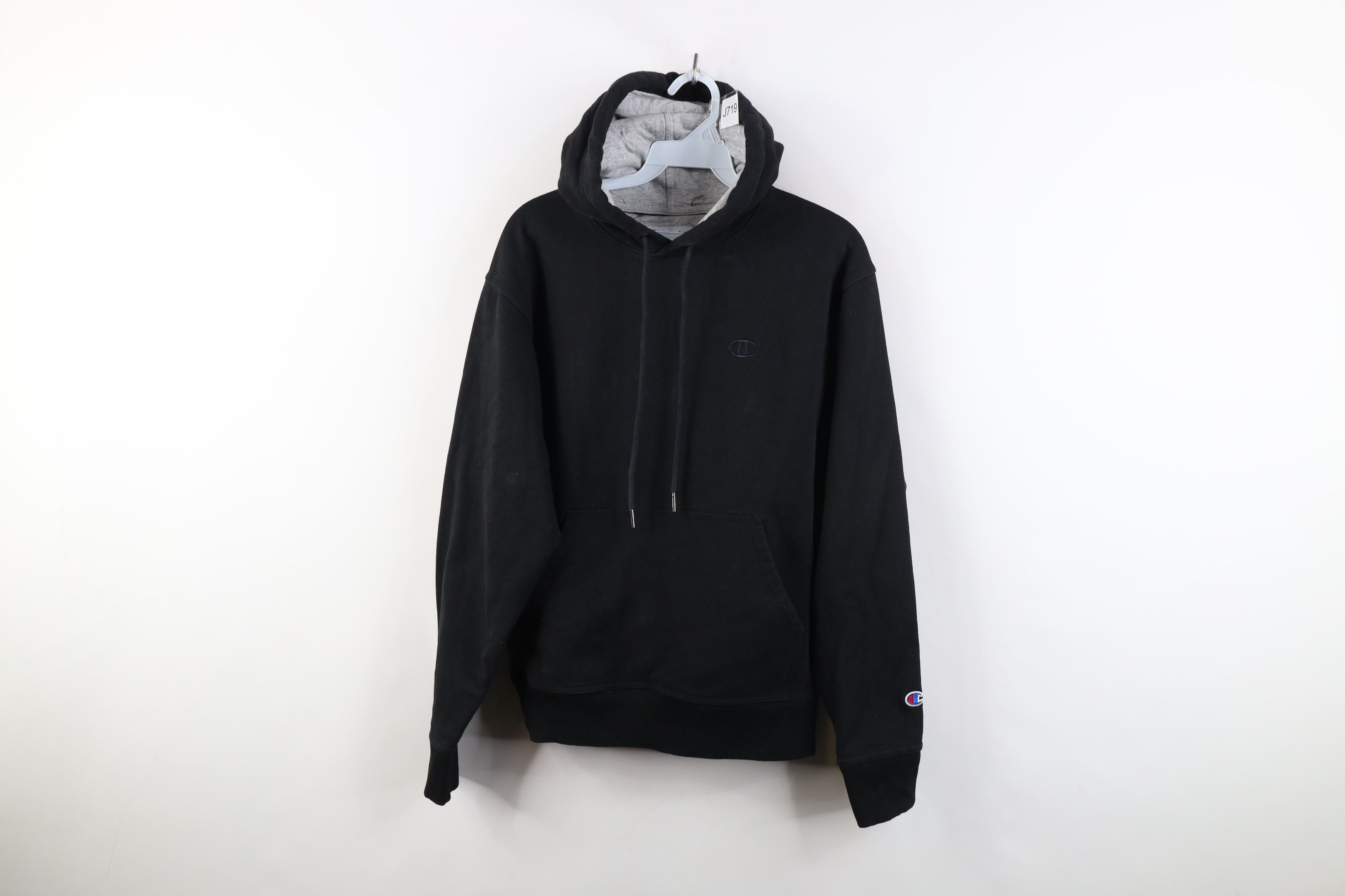 Champion Vintage Y2K Champion Monochrome Hoodie Sweatshirt Black Size US S / EU 44-46 / 1 - 1 Thumbnail