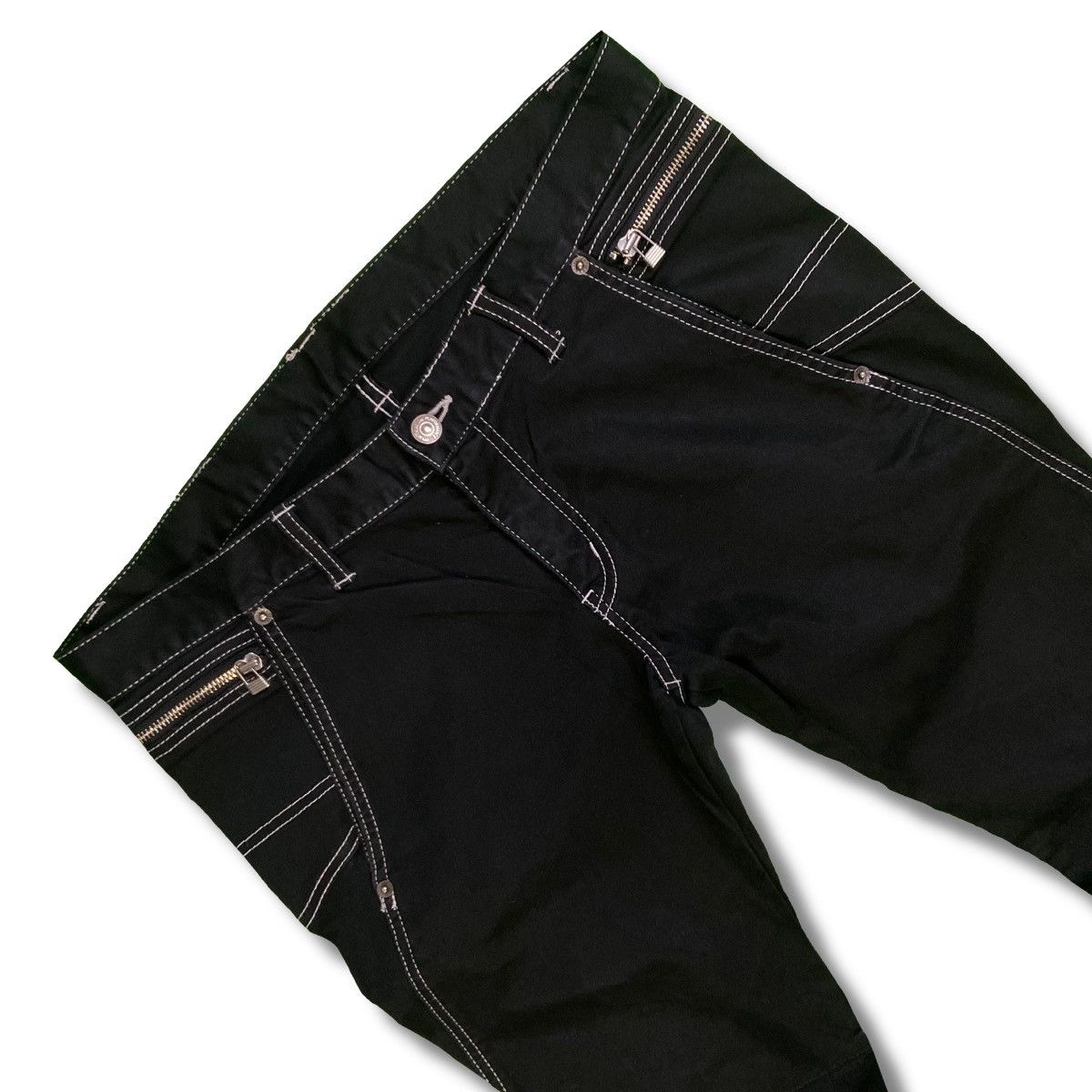 PPFM 2000s PPFM Bondage Zipper Punk Style Pants Size US 35 - 2 Thumbnail