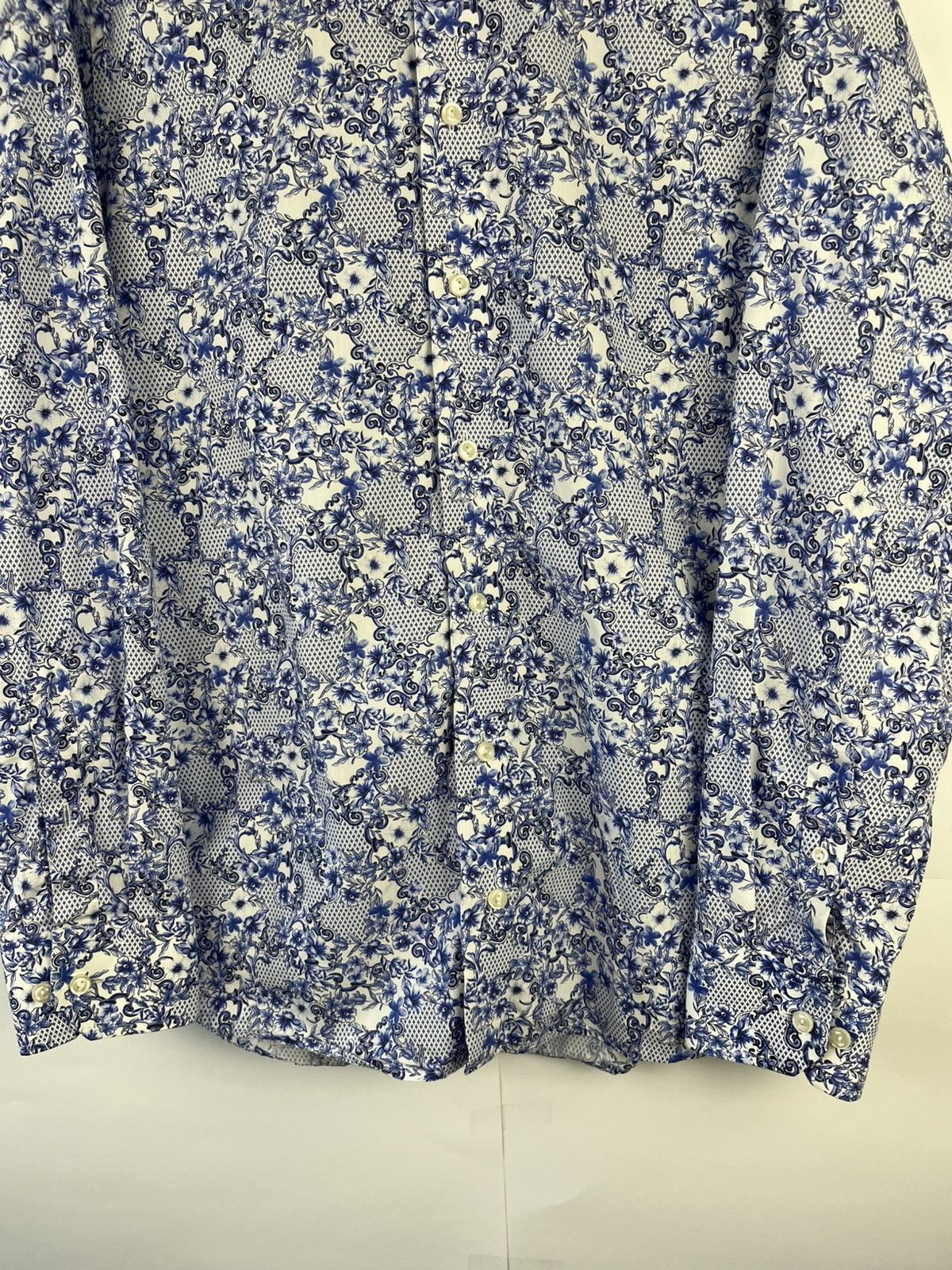 Eton Eton Printed Cotton Long Sleeve Shirt Button Up Size US M / EU 48-50 / 2 - 4 Thumbnail