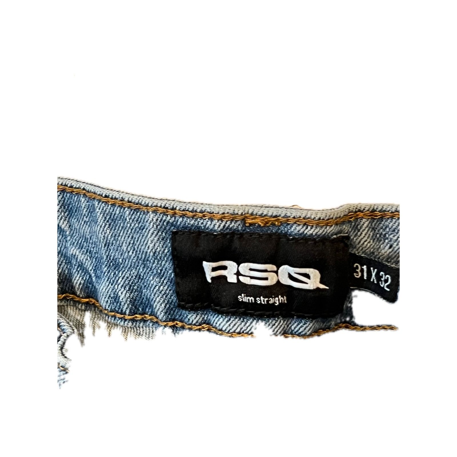 Rsq RSQ Slim Straight Blue Jeans Mens 31x32 Size US 31 - 2 Thumbnail