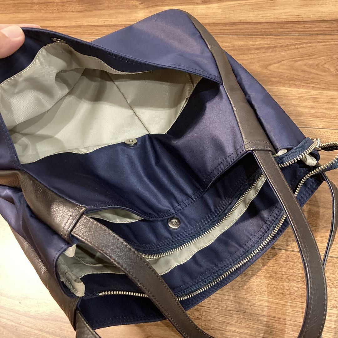 Y's × Yohji Yamamoto Leather Panel Nylon Shoulder Bag Size ONE SIZE - 8 Thumbnail