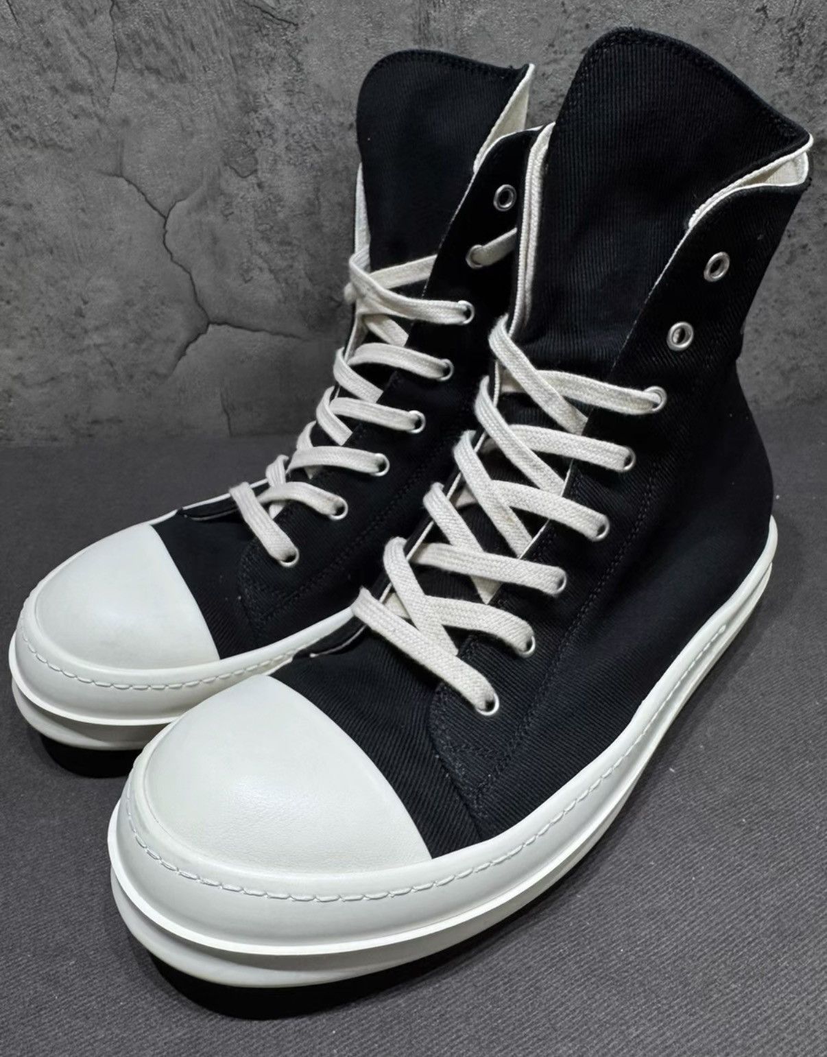 Rick Owens Rick Owens DRKSHDW 23SS Eyelet Ring High Top Sneakers K37 Size US 8.5 / EU 41-42 - 1 Thumbnail