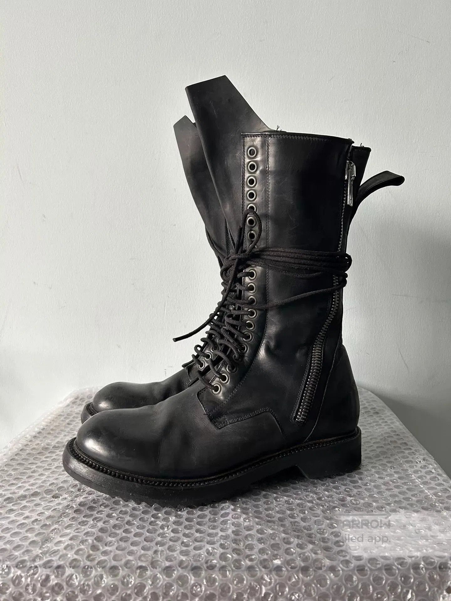Rick Owens Rick Owens High-Top Zippered Boots. Size US 8 / EU 41 - 2 Thumbnail