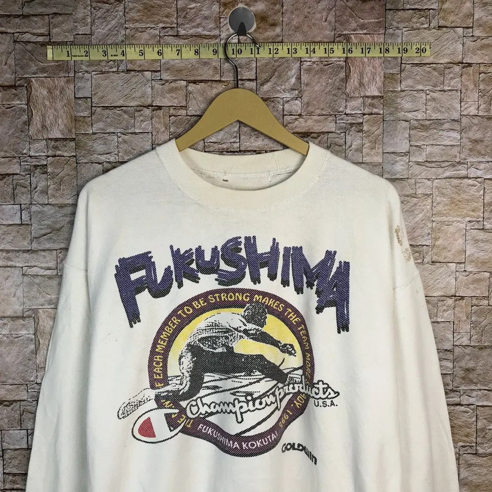 Champion 95' Champion Fukushima Marathon b4 nuclear sweatshirt #A494 Size US XL / EU 56 / 4 - 2 Thumbnail