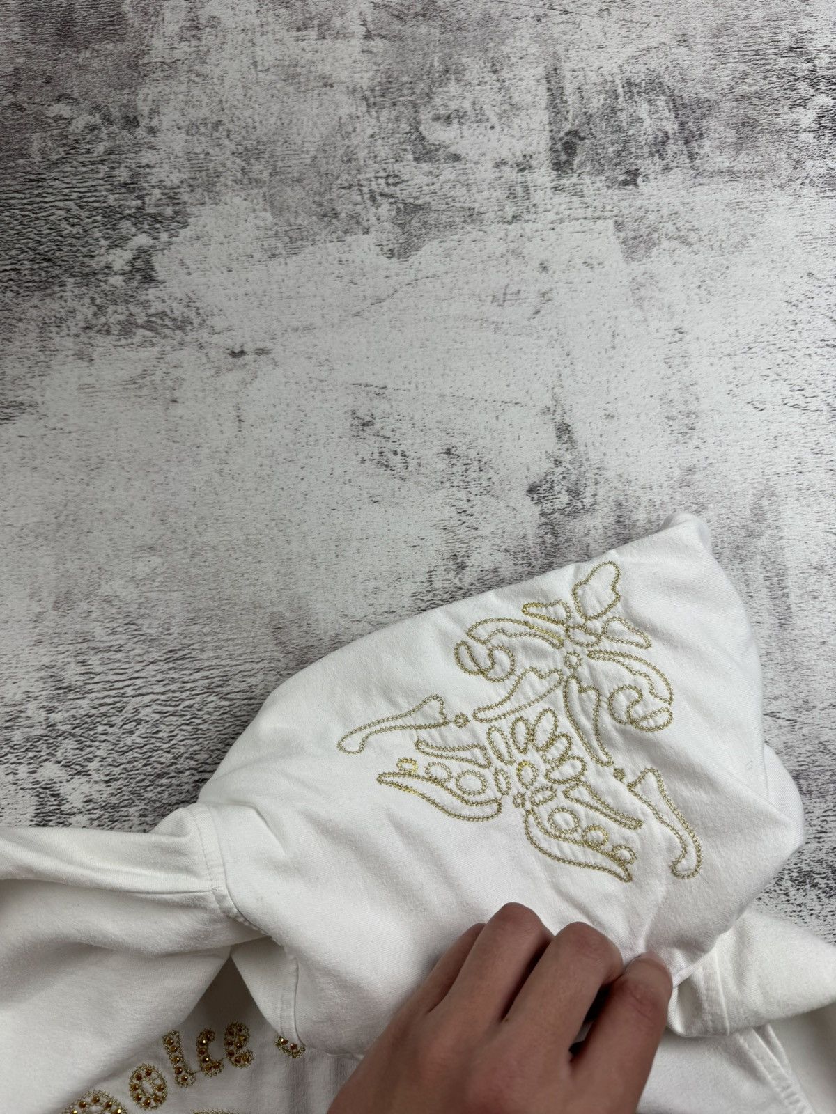 Vintage Dolce Gabbana Women’s XL Vintage D&G 90s White Y2K Zip Hoodie Pullover Size XL / US 12-14 / IT 48-50 - 8 Thumbnail