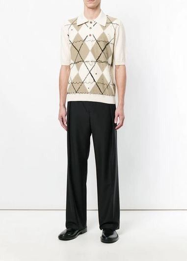 Maison Margiela Maison Margiela SS2018 Deconstructed Argyle Polo Shirt Size US S / EU 44-46 / 1 - 5 Thumbnail
