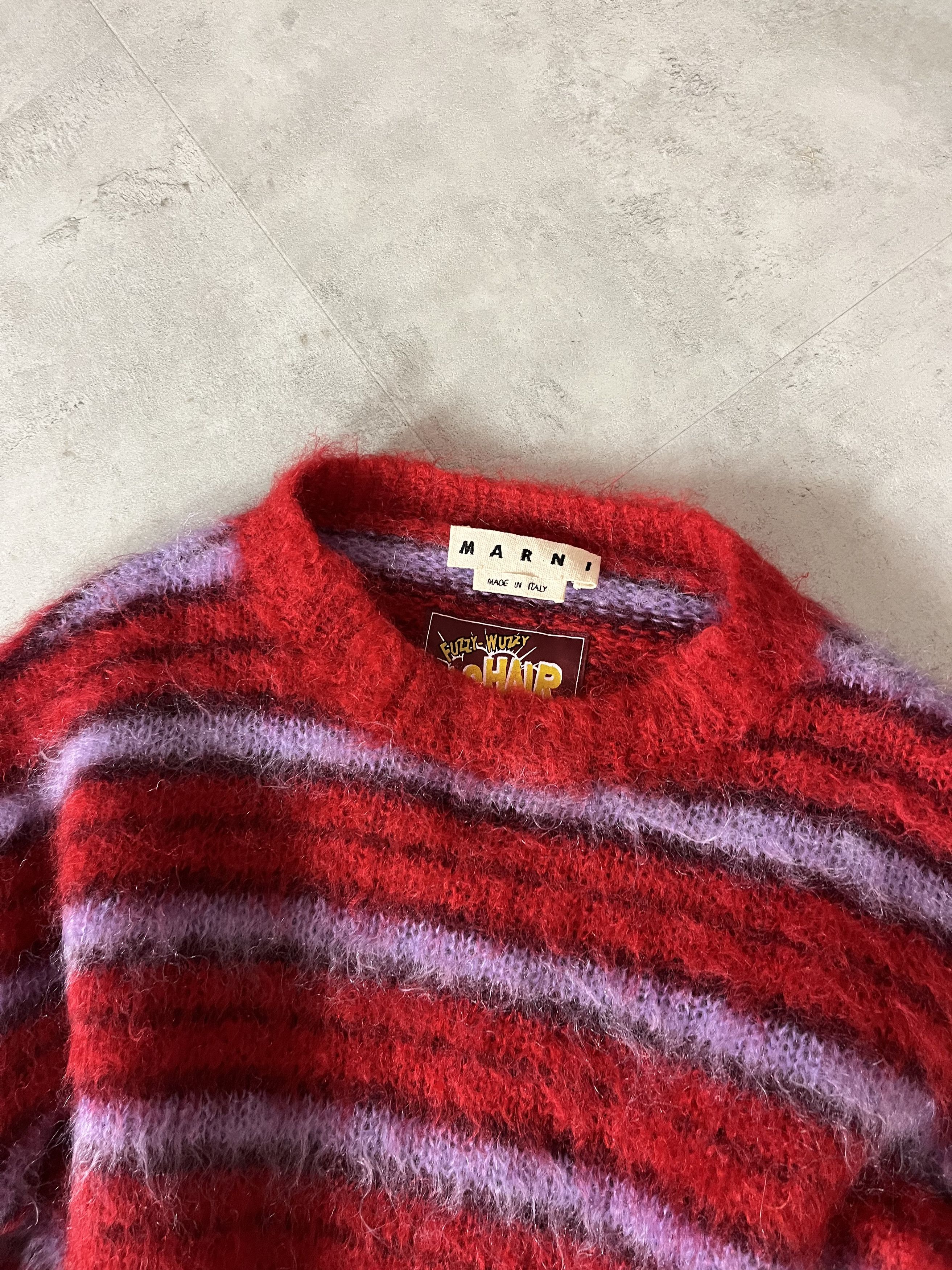 Marni Marni Mohair Sweater Red Purple FW21 Size US L / EU 52-54 / 3 - 2 Thumbnail
