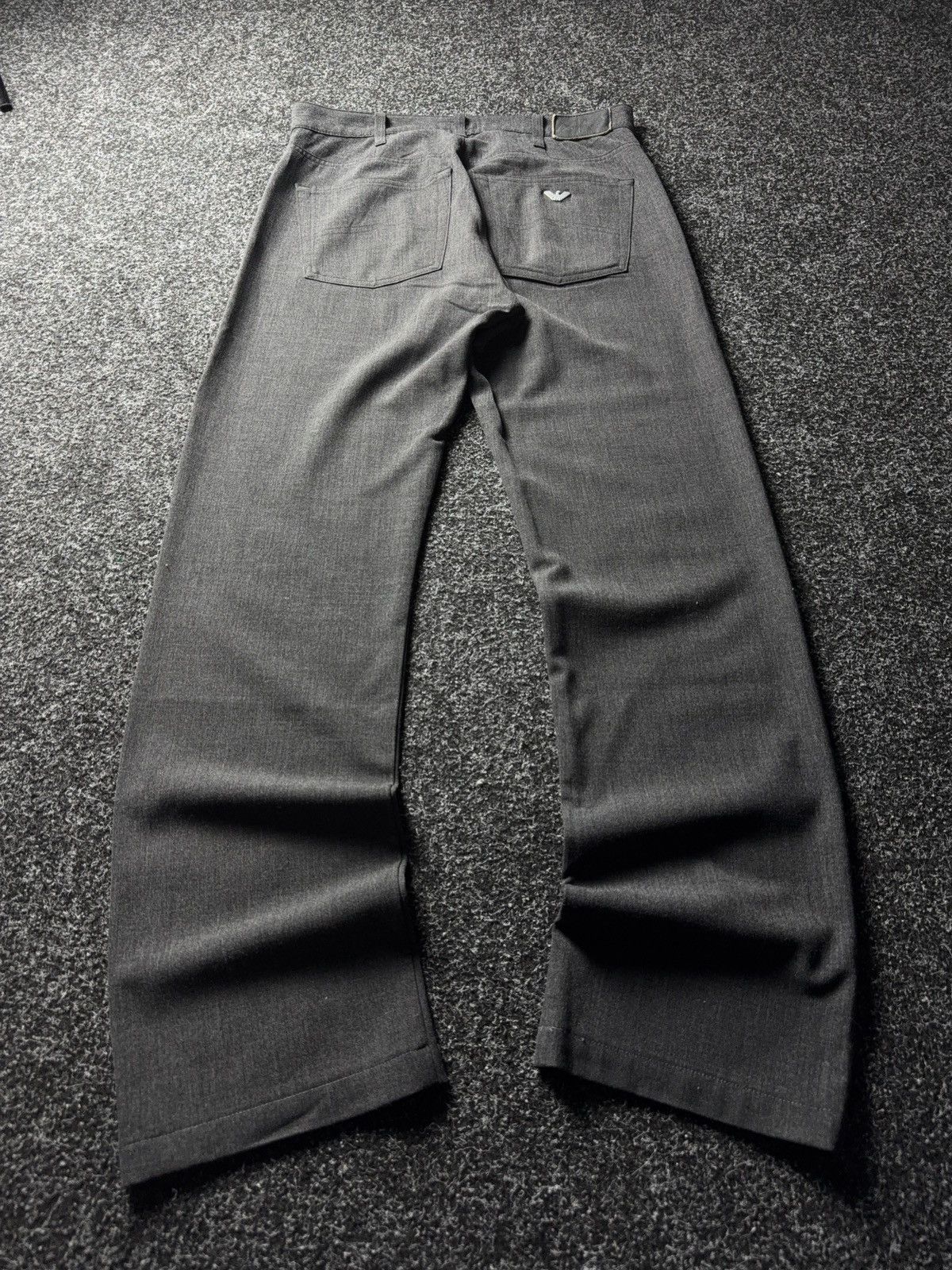 Armani Luxury 00s Armani Jeans Comfort Fit Grey Wool Blend Pants Size US 32 / EU 48 - 13 Thumbnail