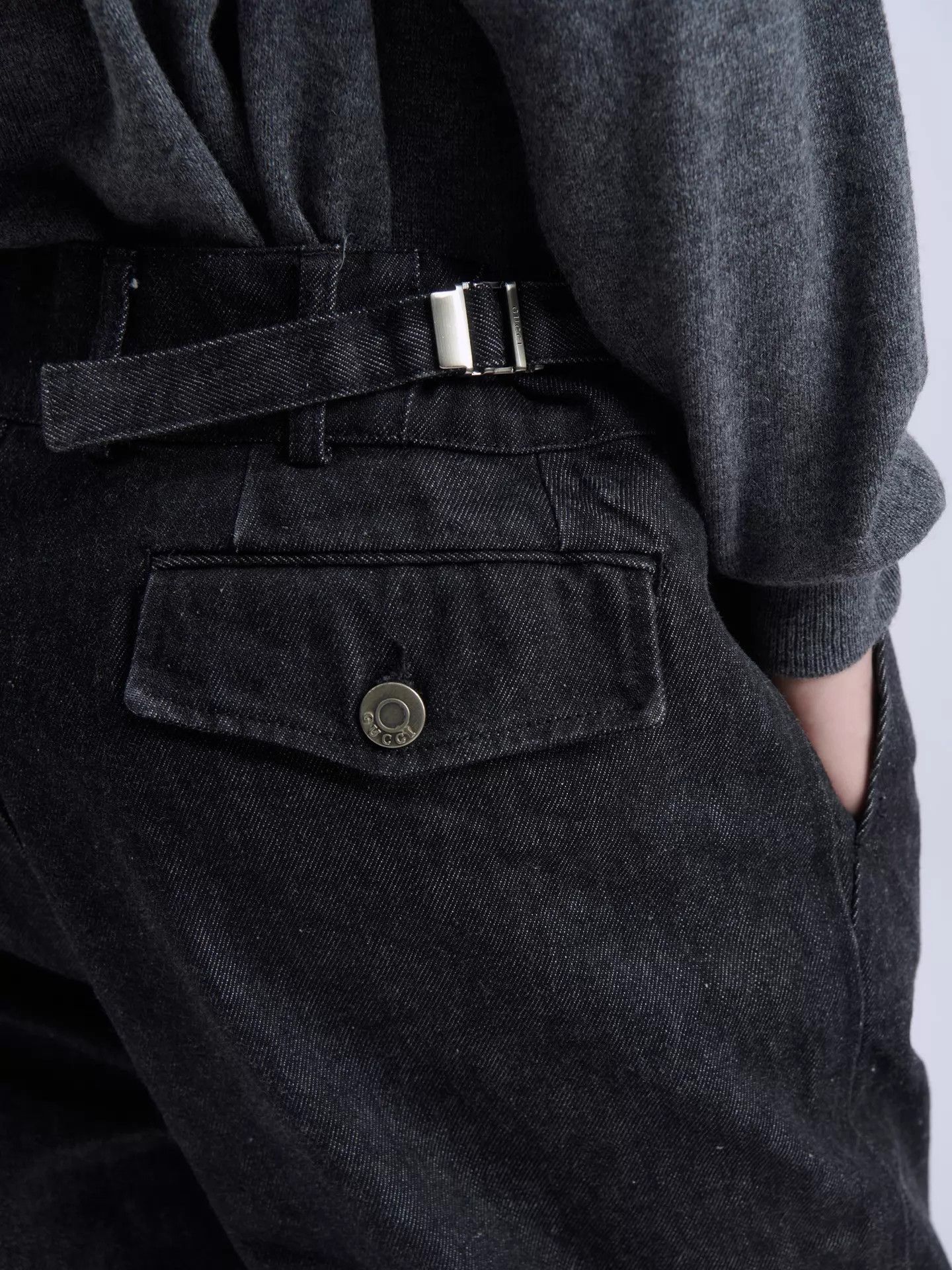 Gucci GUCCI 98SS TOM FORD Washed Men’s Jeans Metal Buckle Belt Size US 28 / EU 44 - 1 Thumbnail
