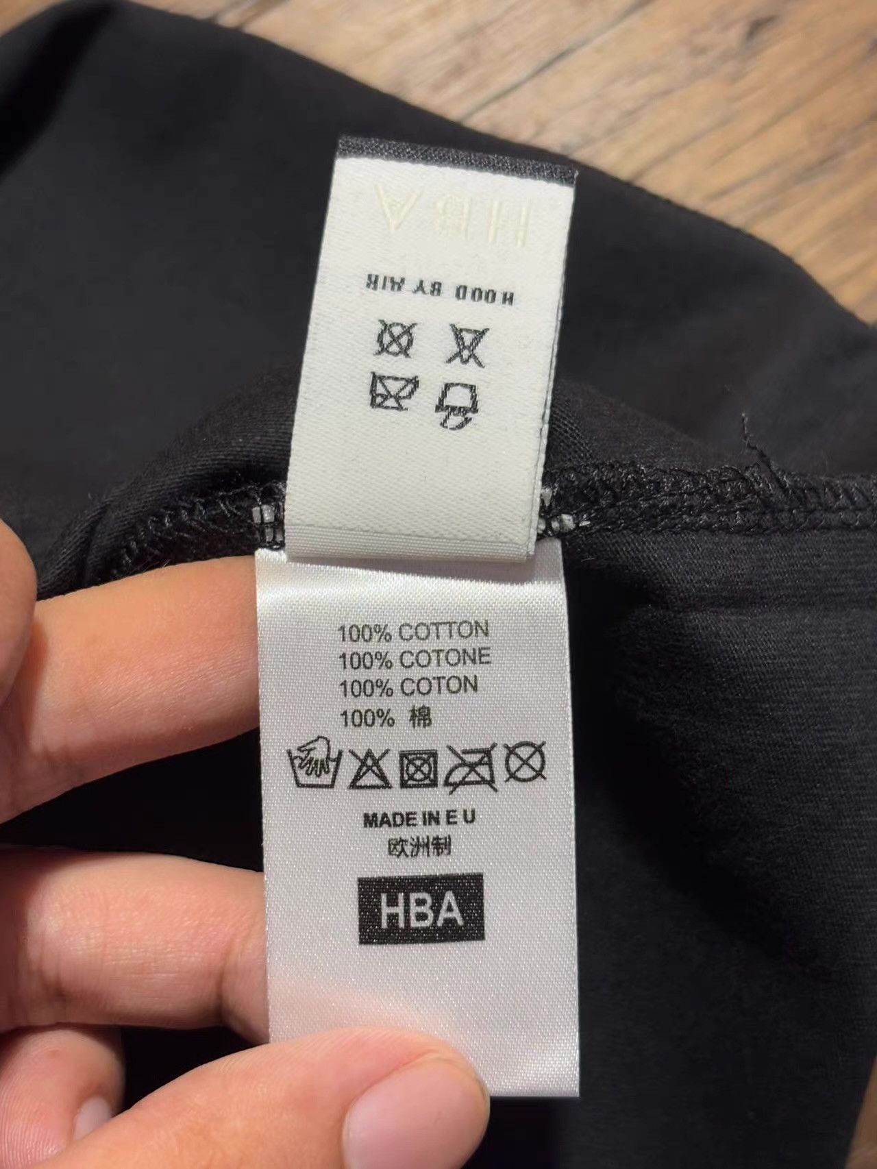 Hood By Air HBA HOOD BY AIR 15FW Black Deeper Tee Ｑ25 Size US M / EU 48-50 / 2 - 2 Thumbnail
